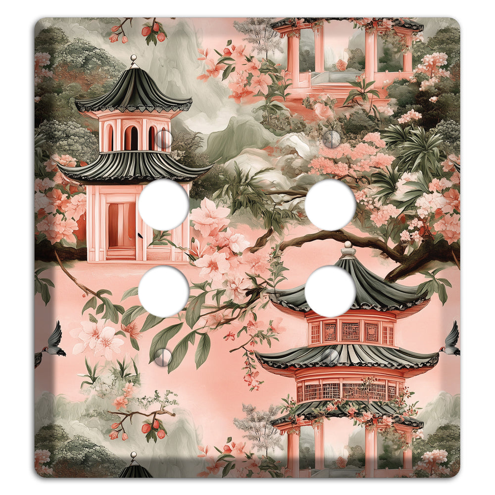 Pagoda & Plum 2 Pushbutton Wallplate
