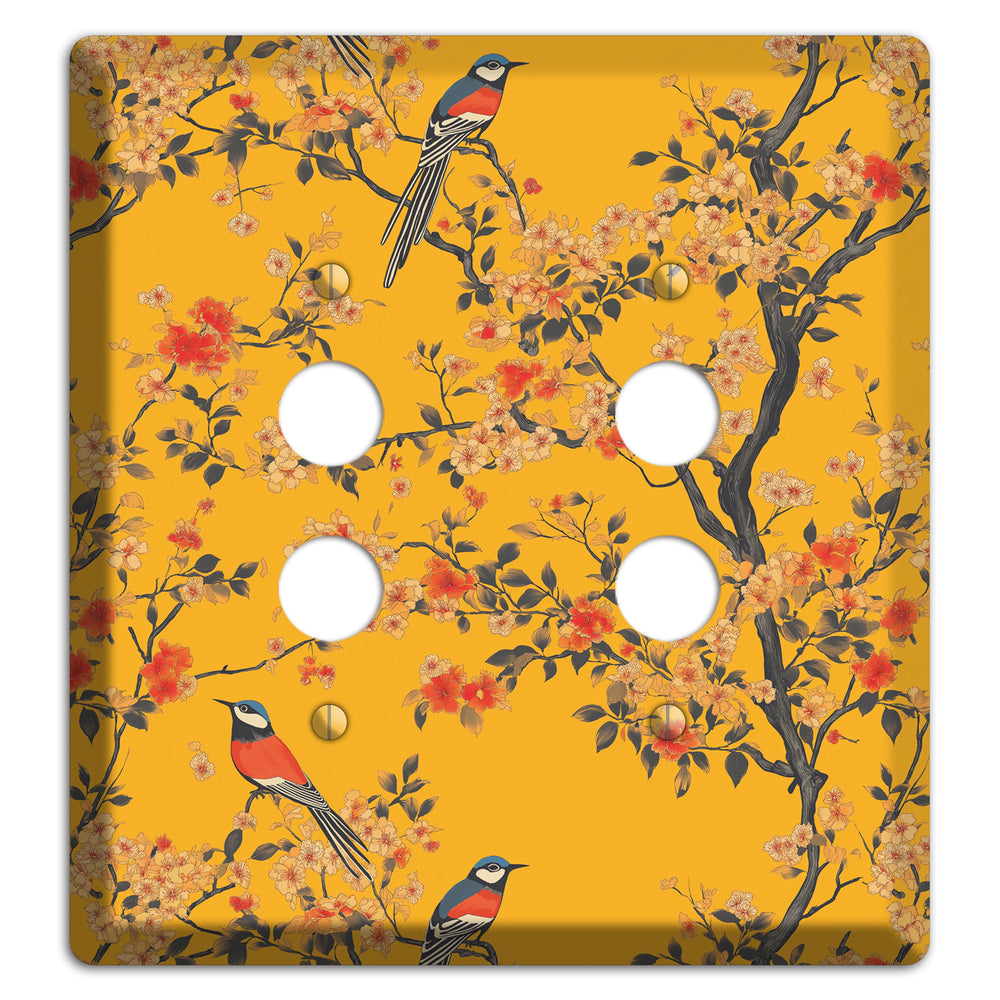 Blossom & Plume 2 Pushbutton Wallplate