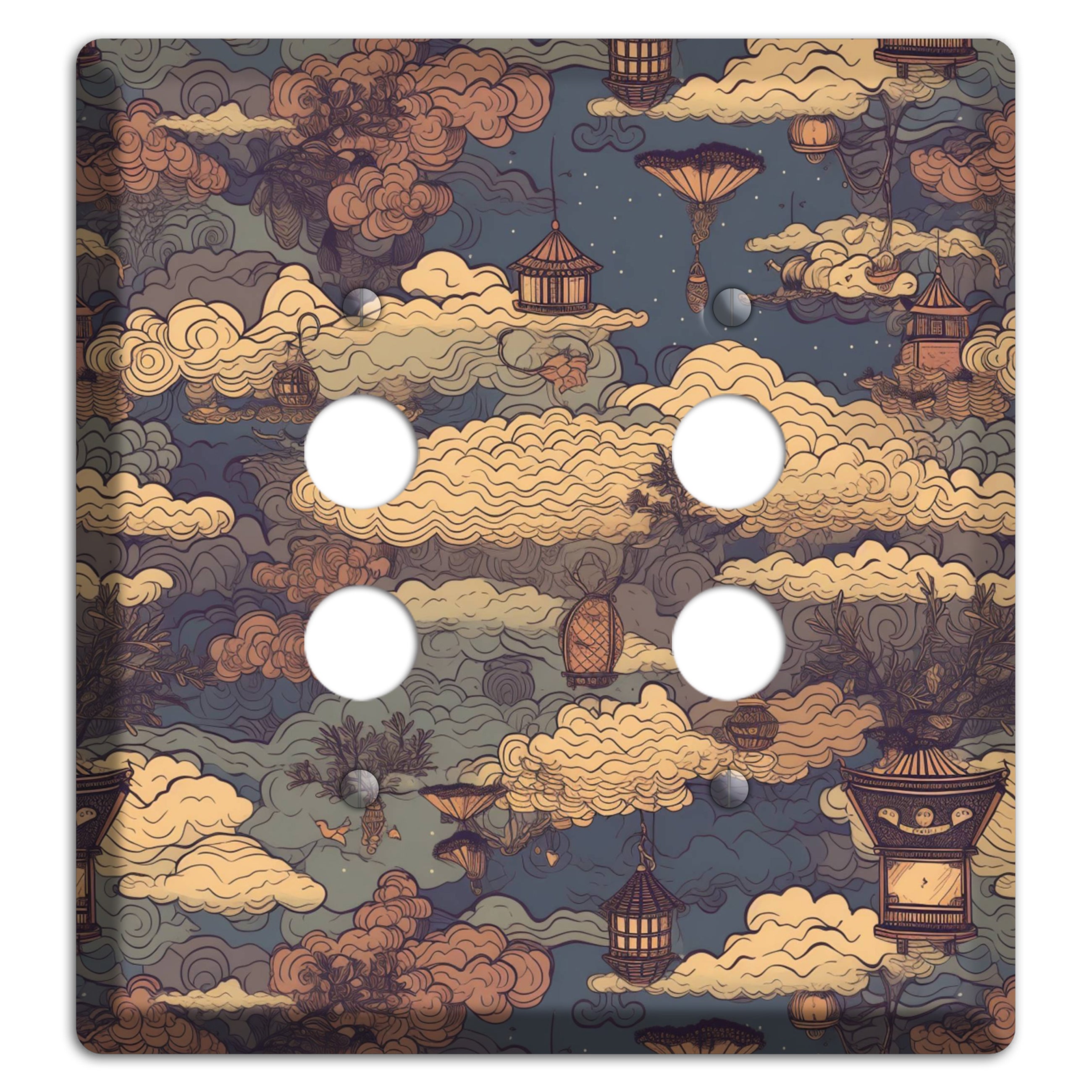 Lantern Sky Realm 2 Pushbutton Wallplate