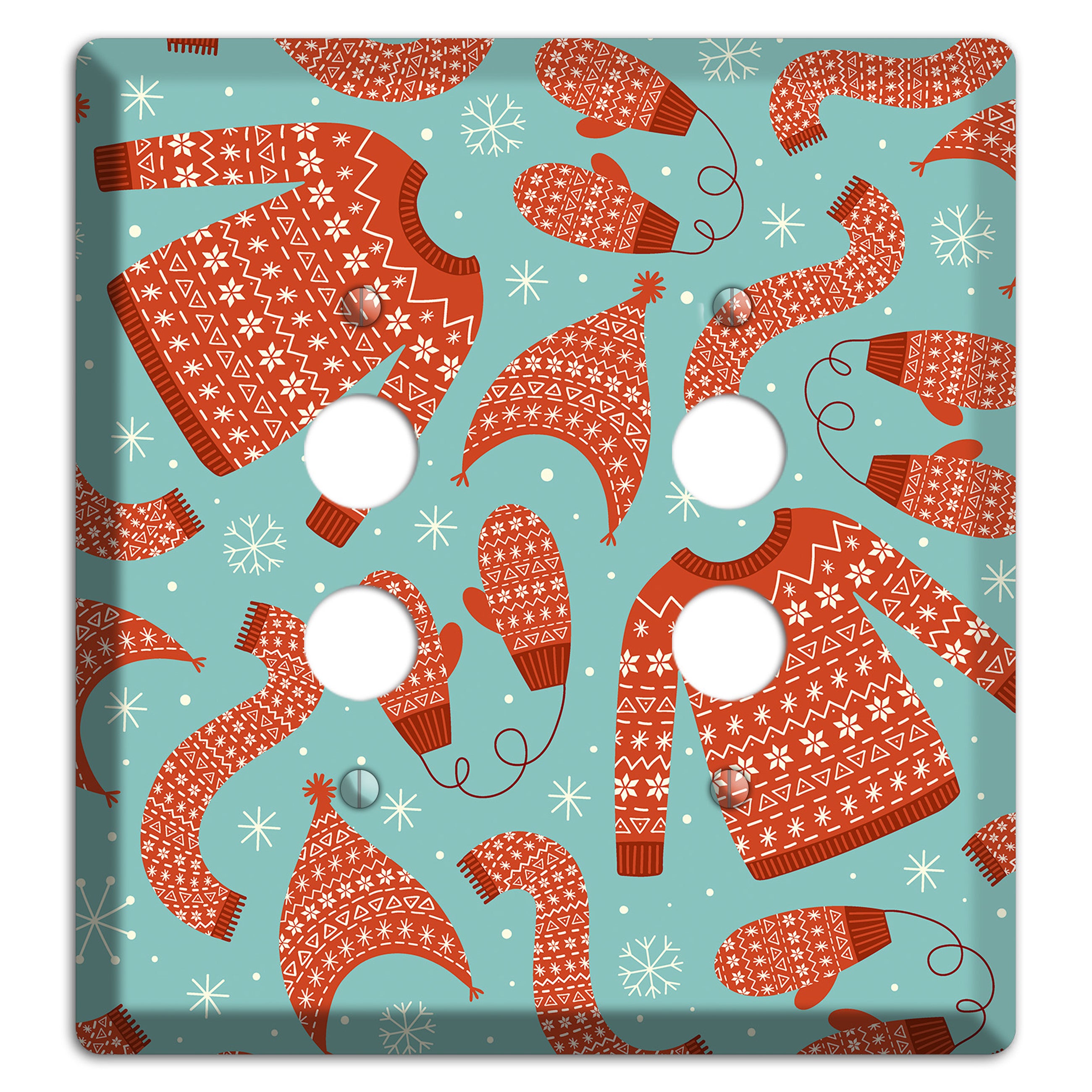 Cozy Knits & Mittens 2 Pushbutton Wallplate