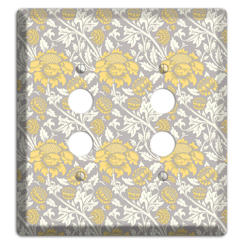 Golden Peony Lace 2 Pushbutton Wallplate