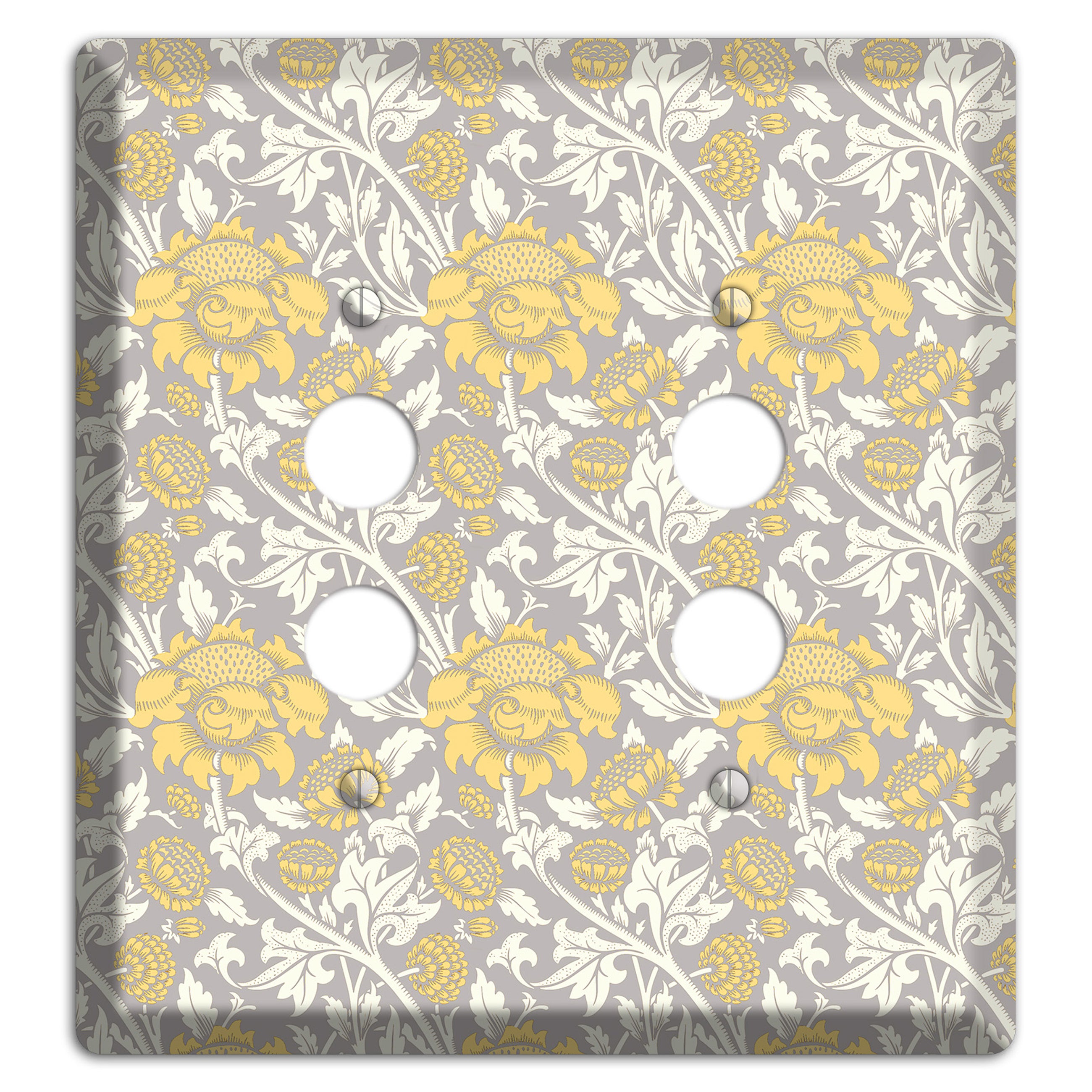 Golden Peony Lace 2 Pushbutton Wallplate
