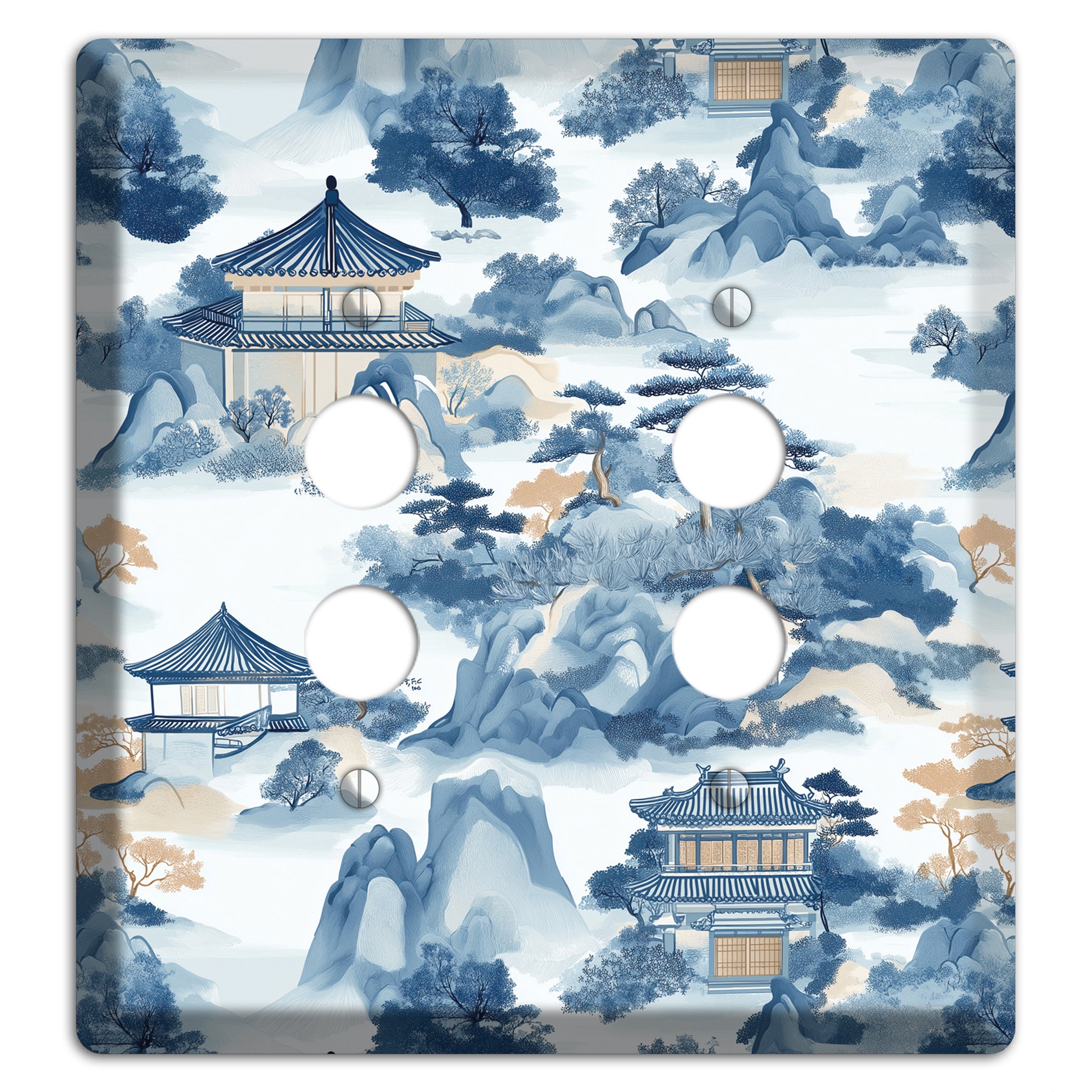 Jade Mountain Retreat 2 Pushbutton Wallplate