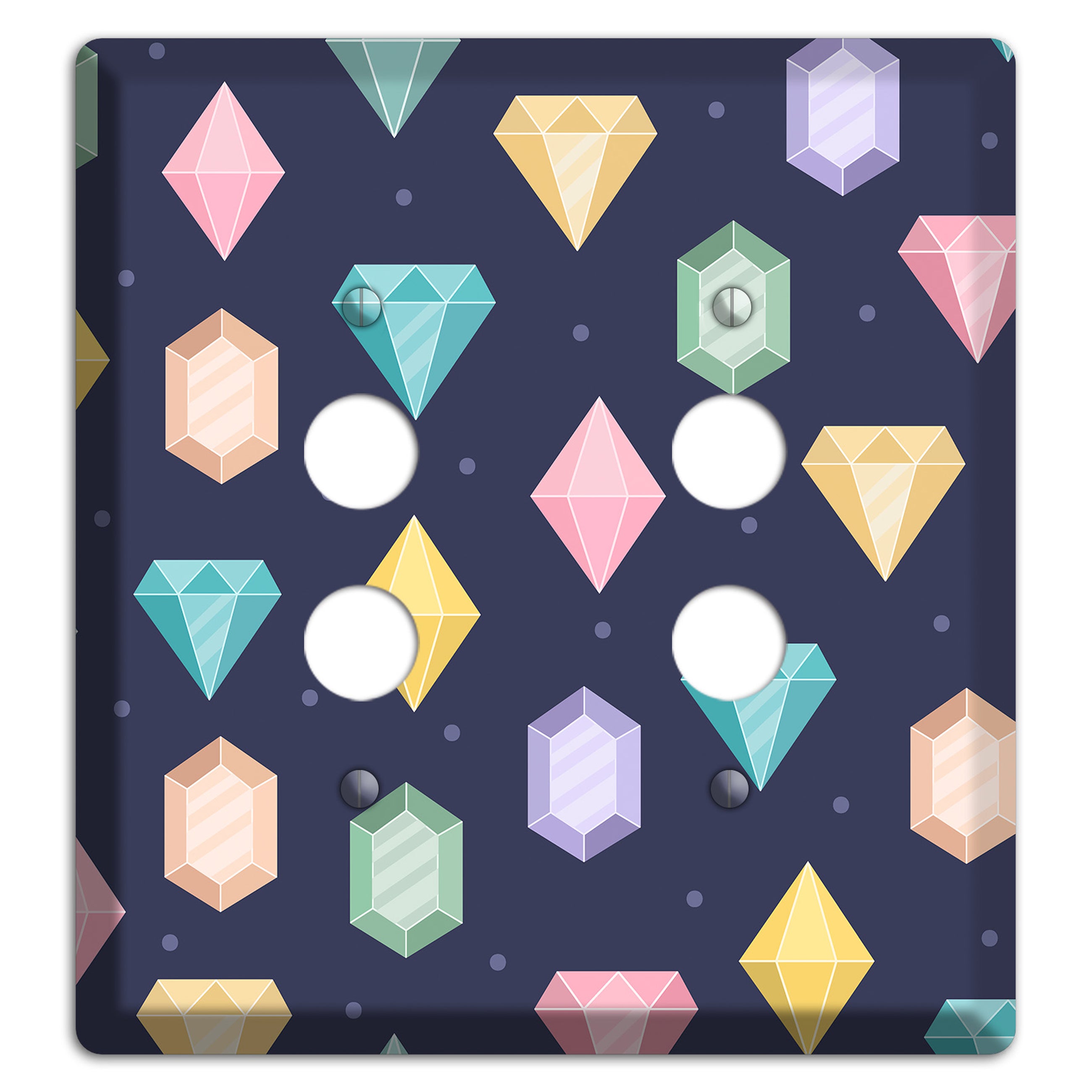 Sparkle Gems 2 Pushbutton Wallplate