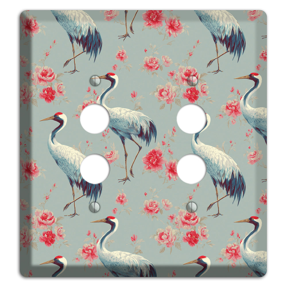 Rose Mist Vigil 2 Pushbutton Wallplate
