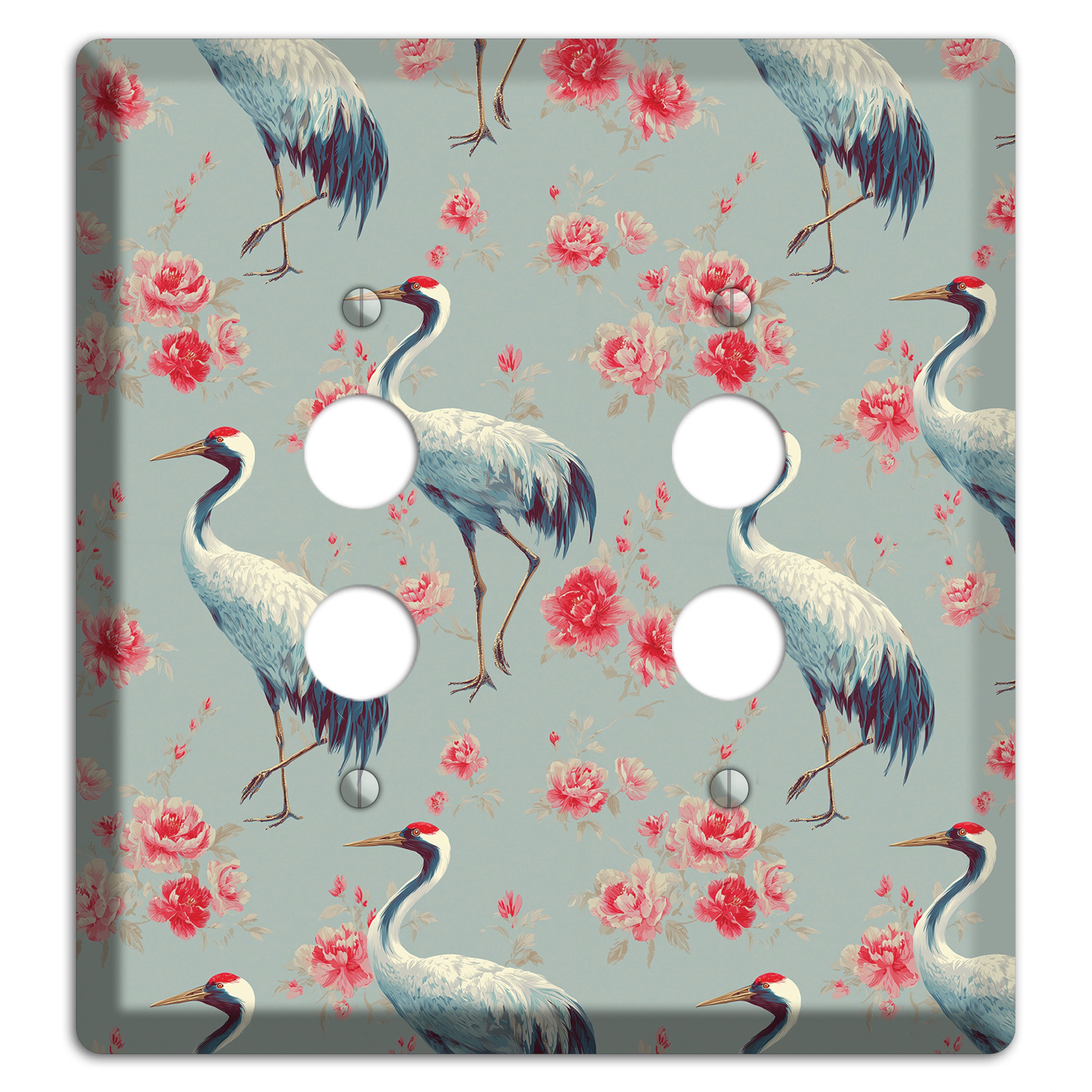 Rose Mist Vigil 2 Pushbutton Wallplate