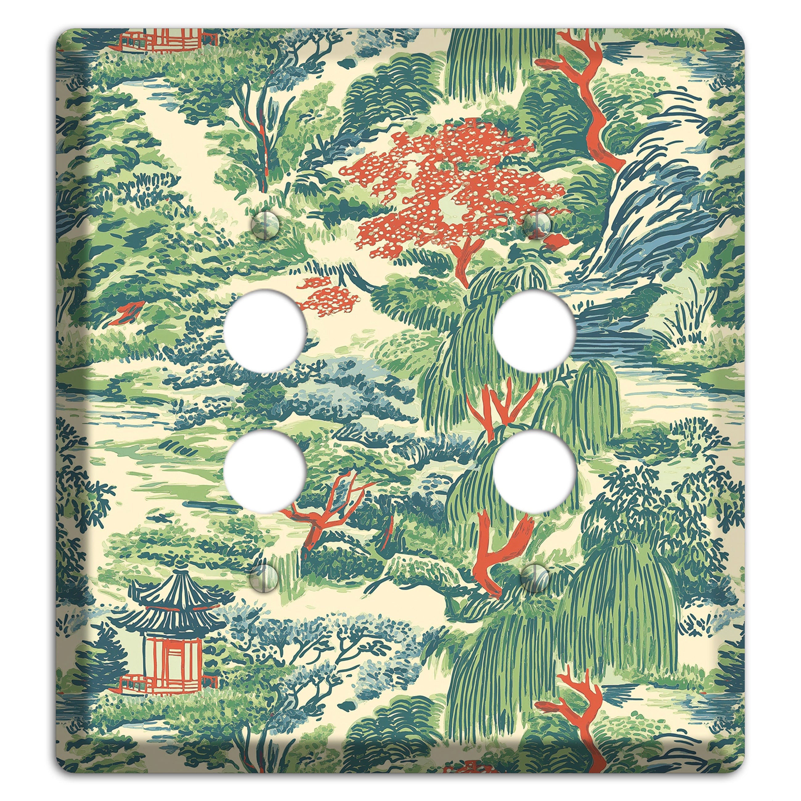 Pavilion & Willow 2 Pushbutton Wallplate
