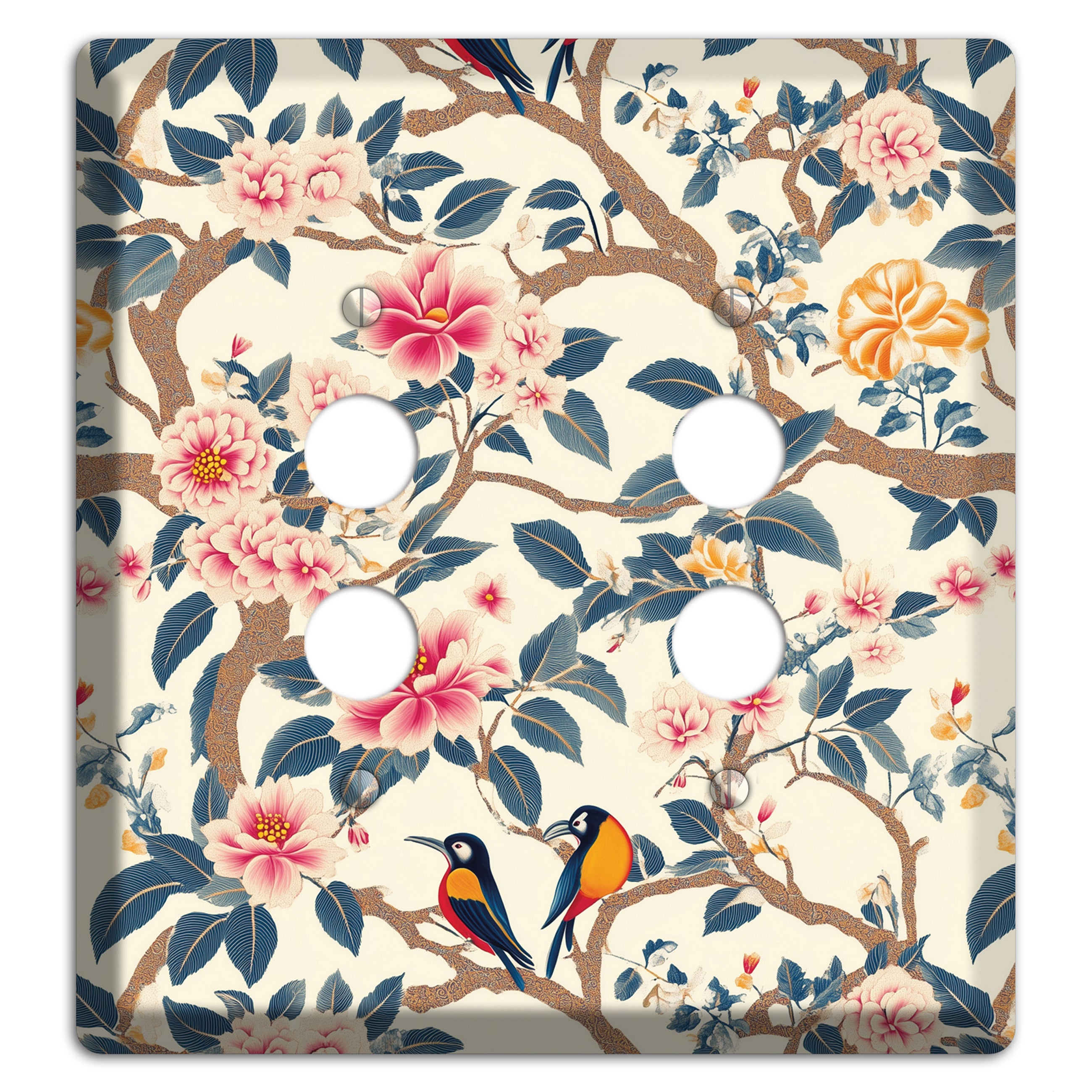 Blossom & Wing 2 Pushbutton Wallplate