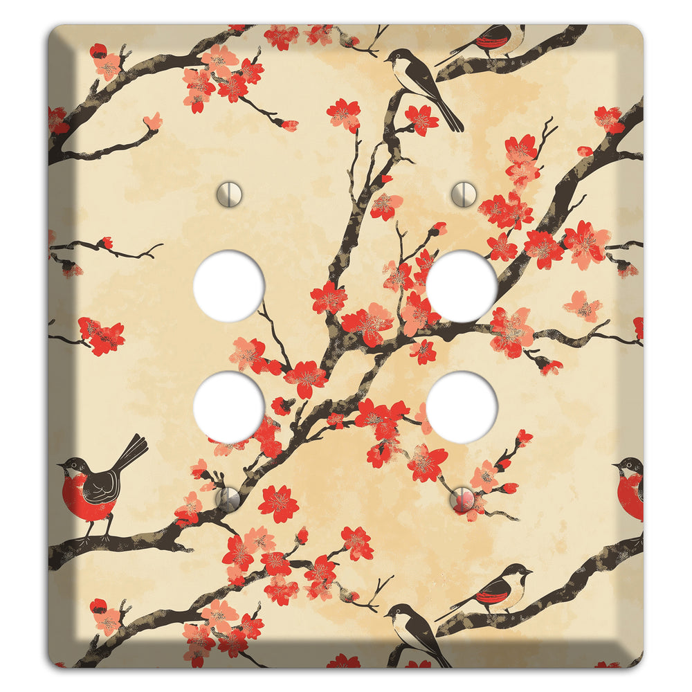 Blossom & Wing 2 Pushbutton Wallplate