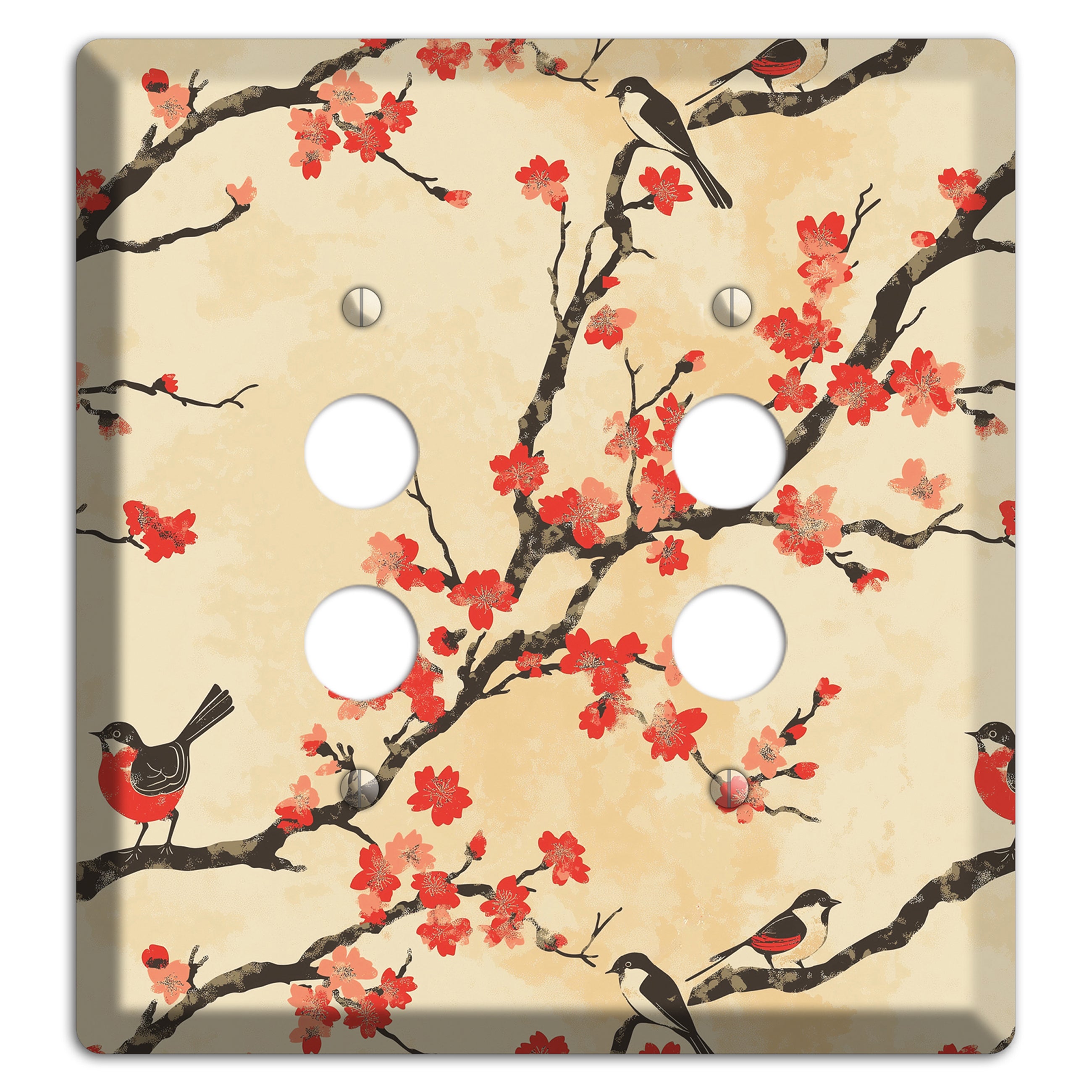 Blossom & Wing 2 Pushbutton Wallplate