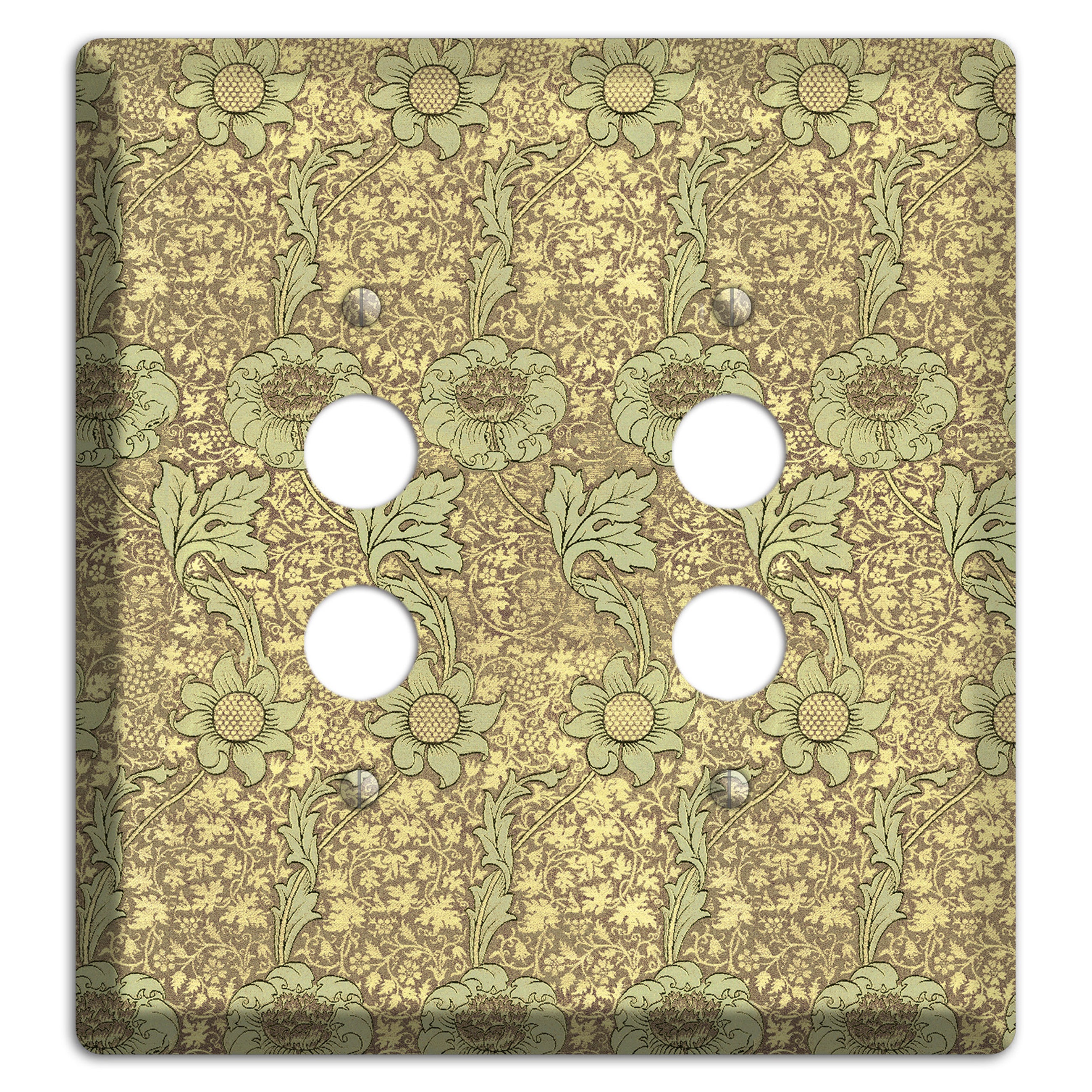 Wildflower Scroll 2 Pushbutton Wallplate