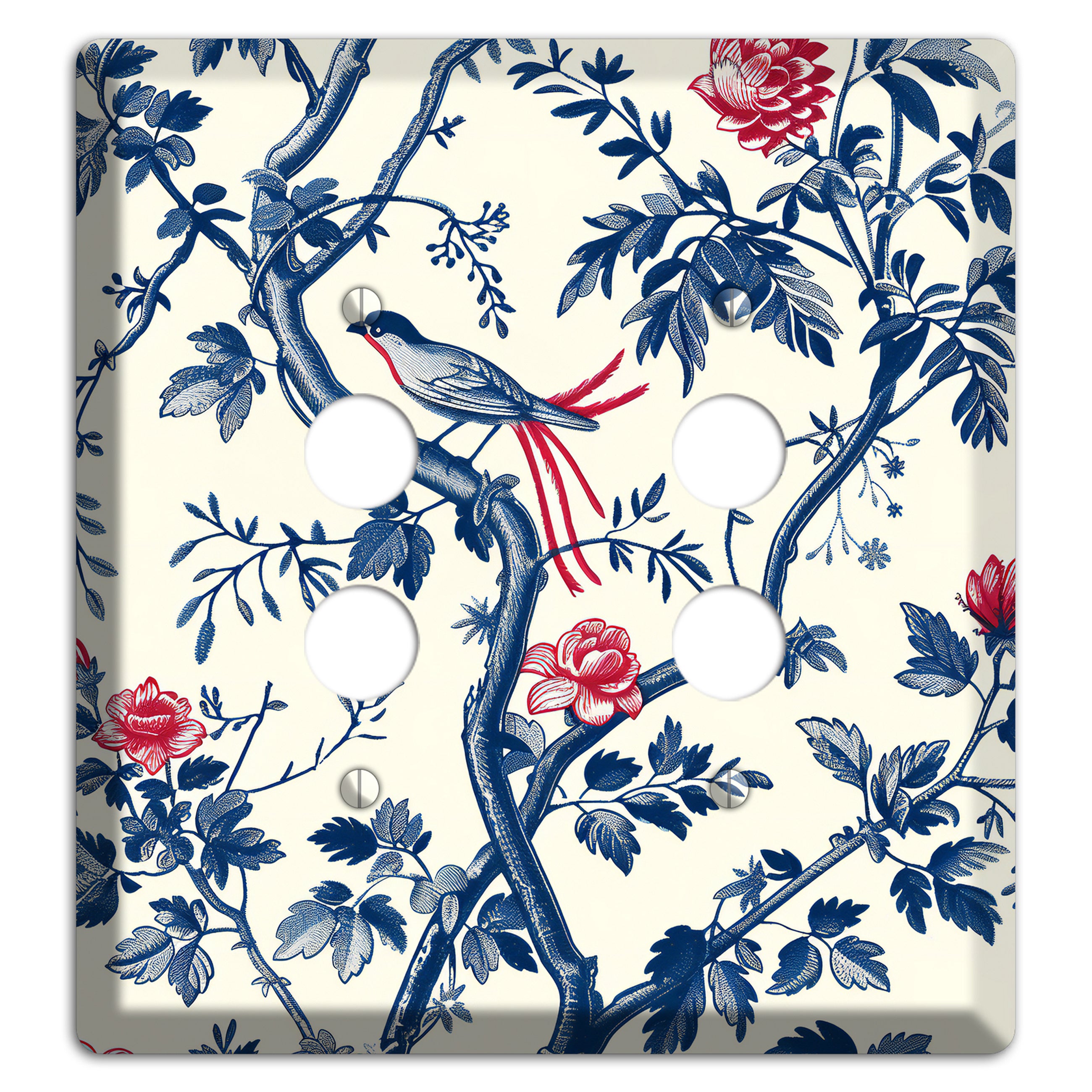 Crimson Wing Reverie 2 Pushbutton Wallplate
