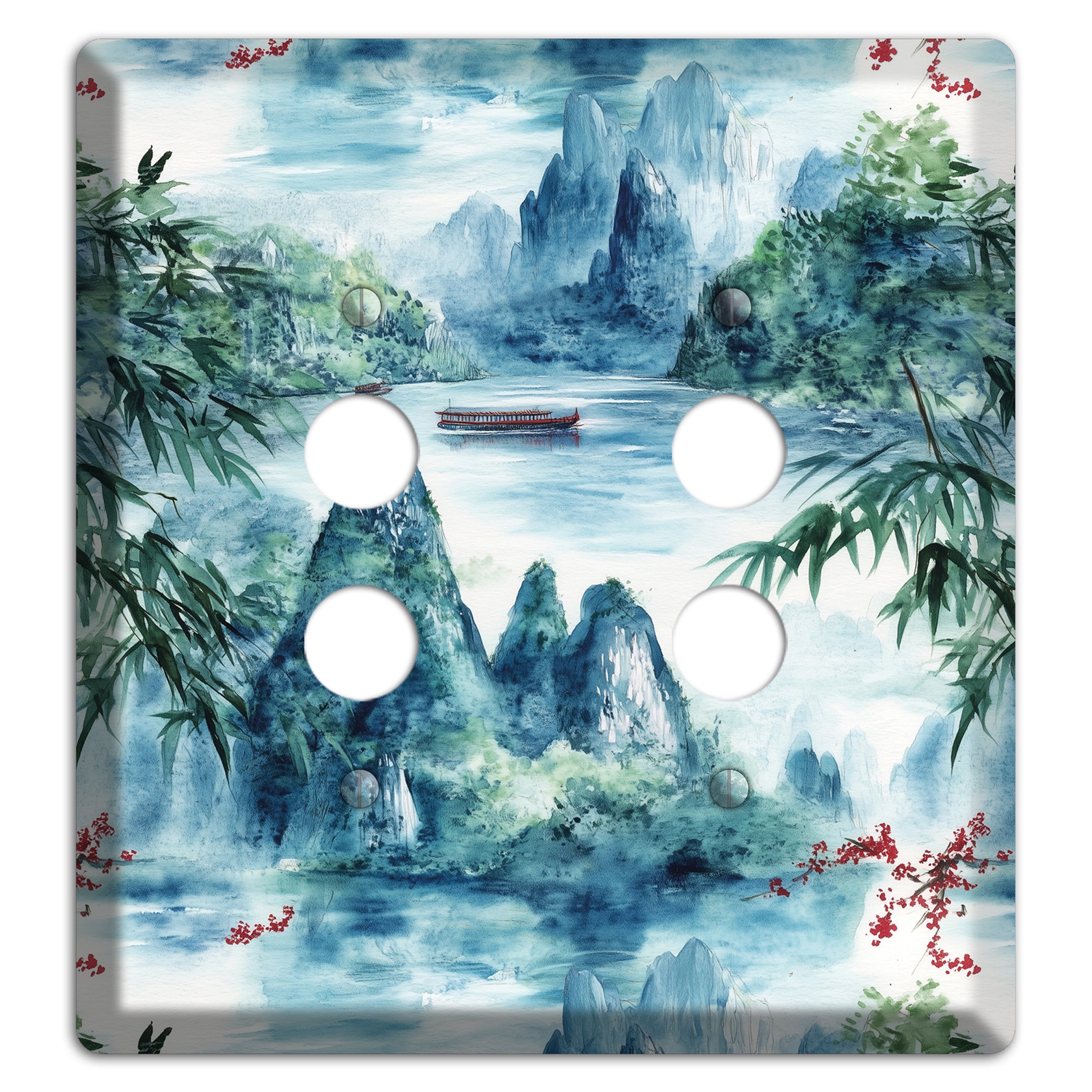River Mist Ascending 2 Pushbutton Wallplate