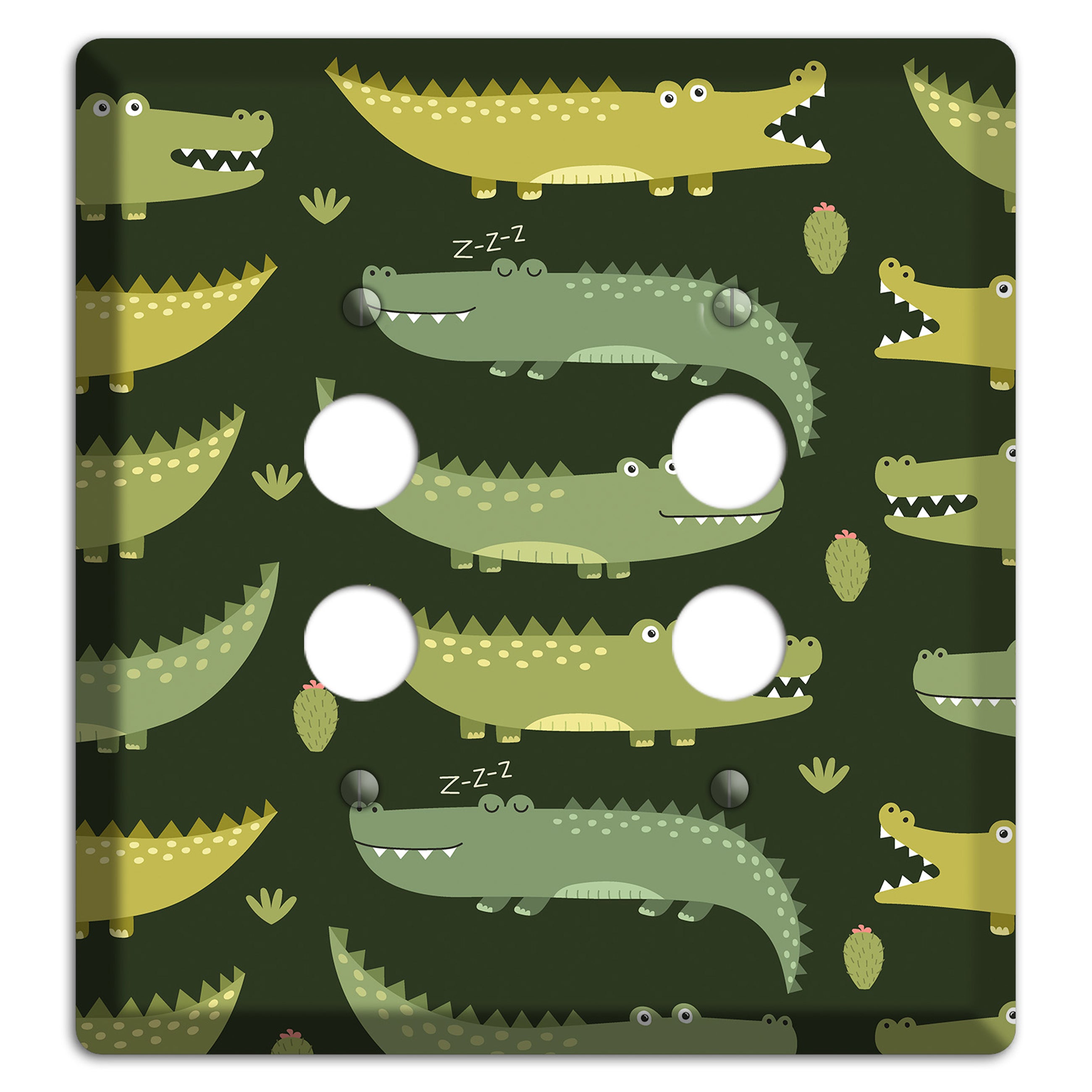 Sleepy Croc Parade 2 Pushbutton Wallplate