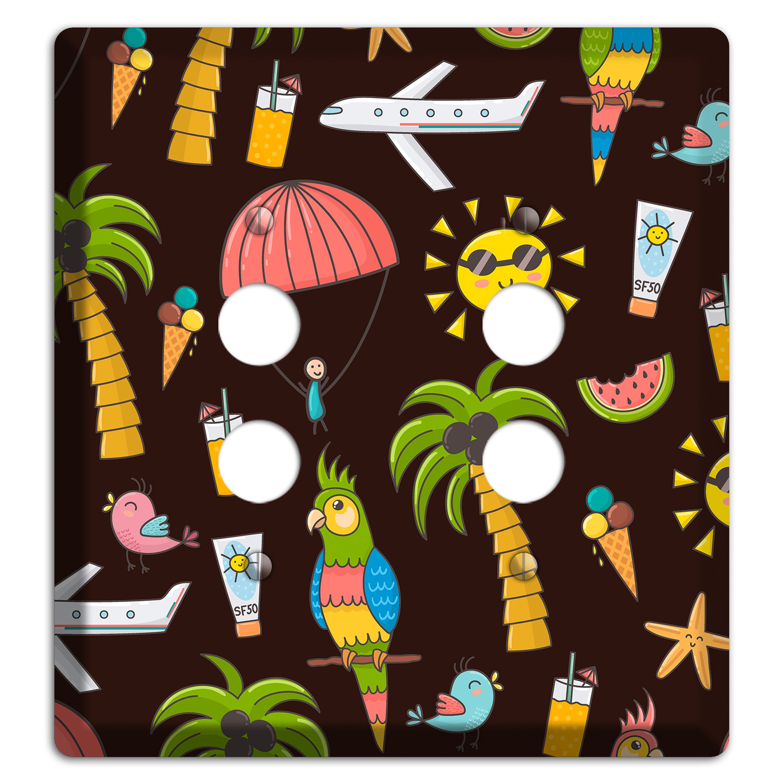 Sunset Tropics 2 Pushbutton Wallplate