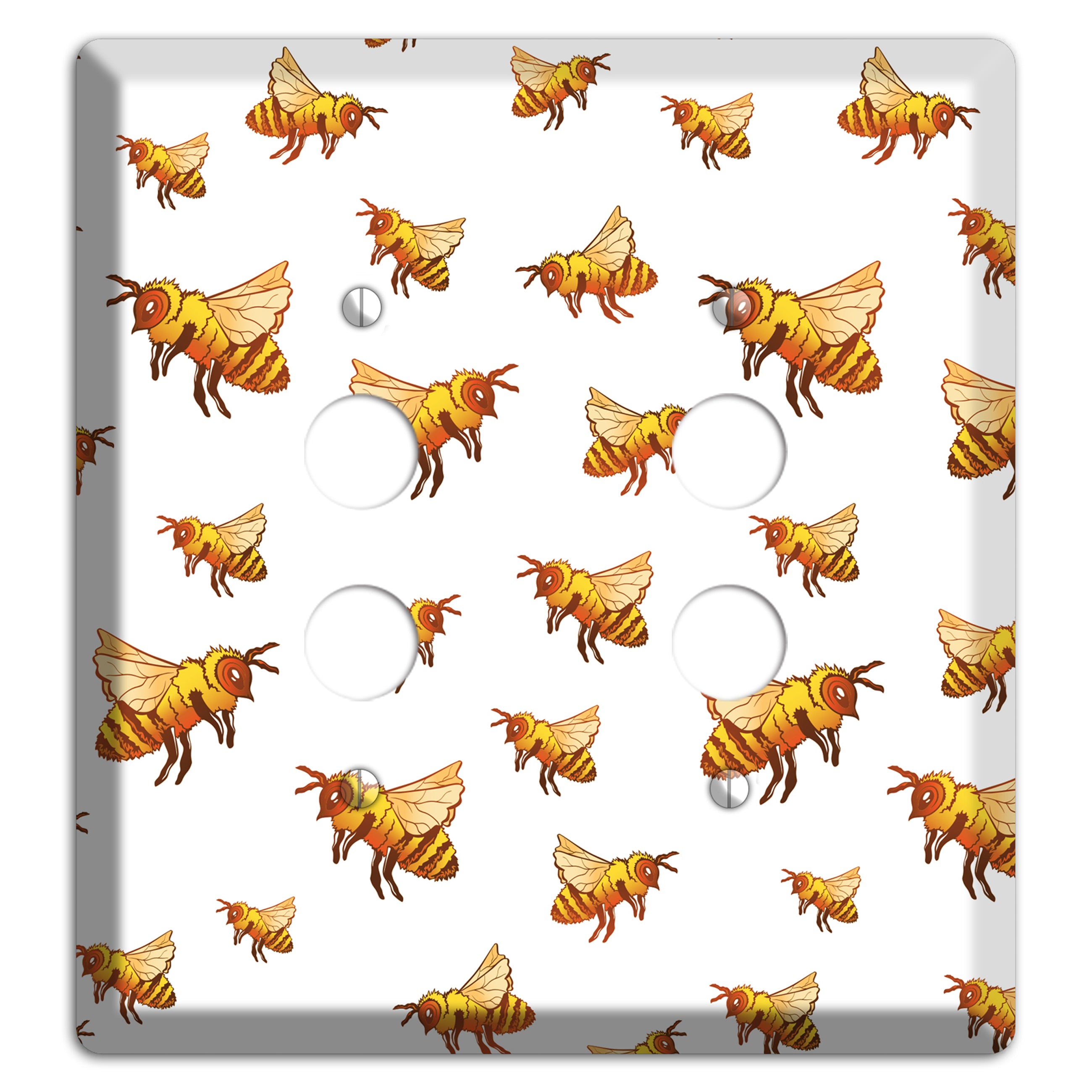 Golden Swarm Dance 2 Pushbutton Wallplate