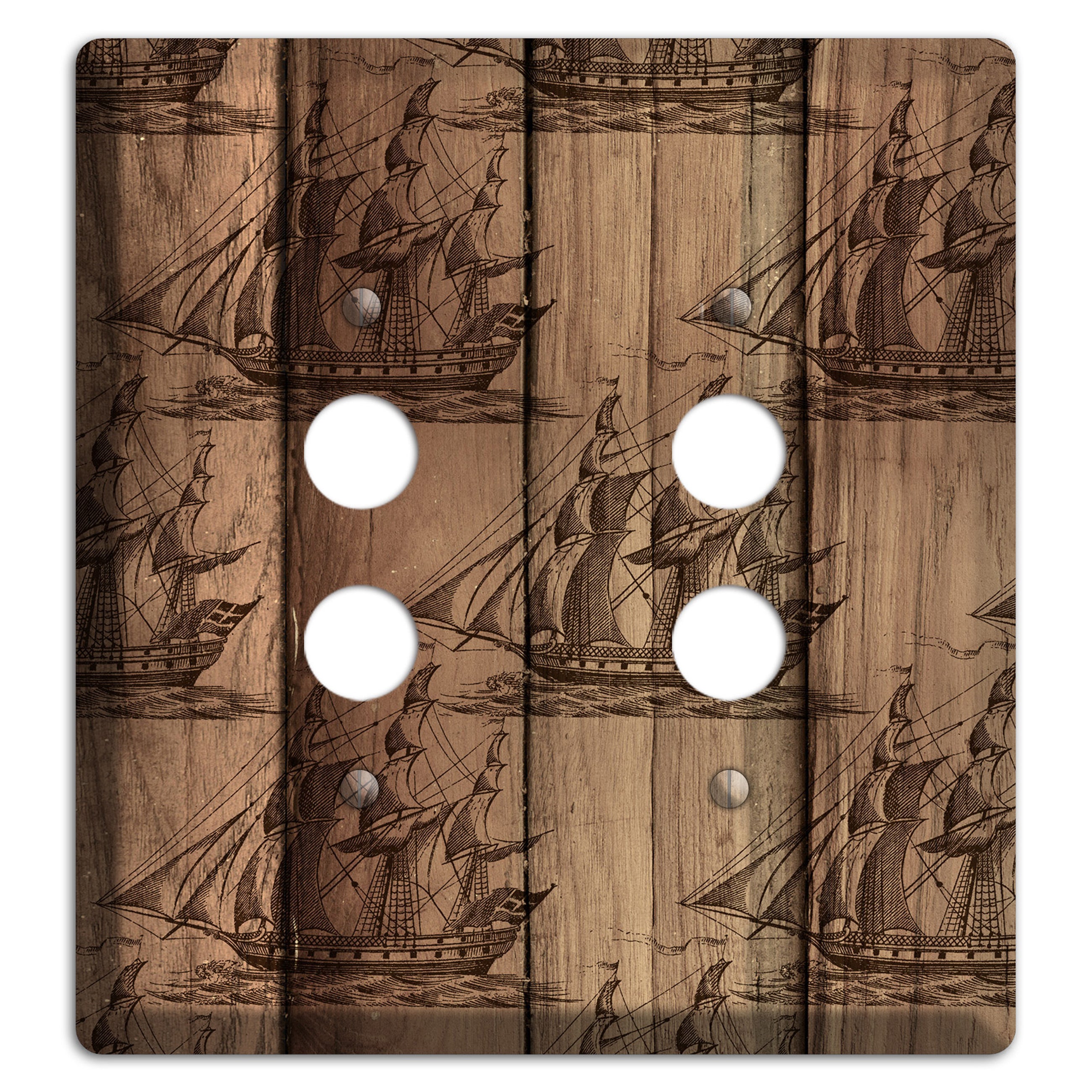 Tall Ships & Timber 2 Pushbutton Wallplate