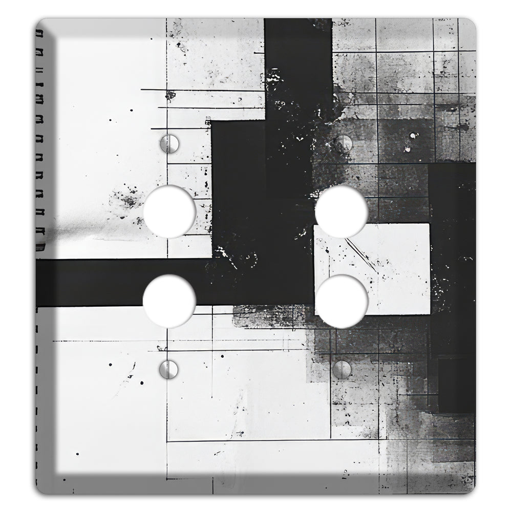 Fractured Blueprint 2 Pushbutton Wallplate