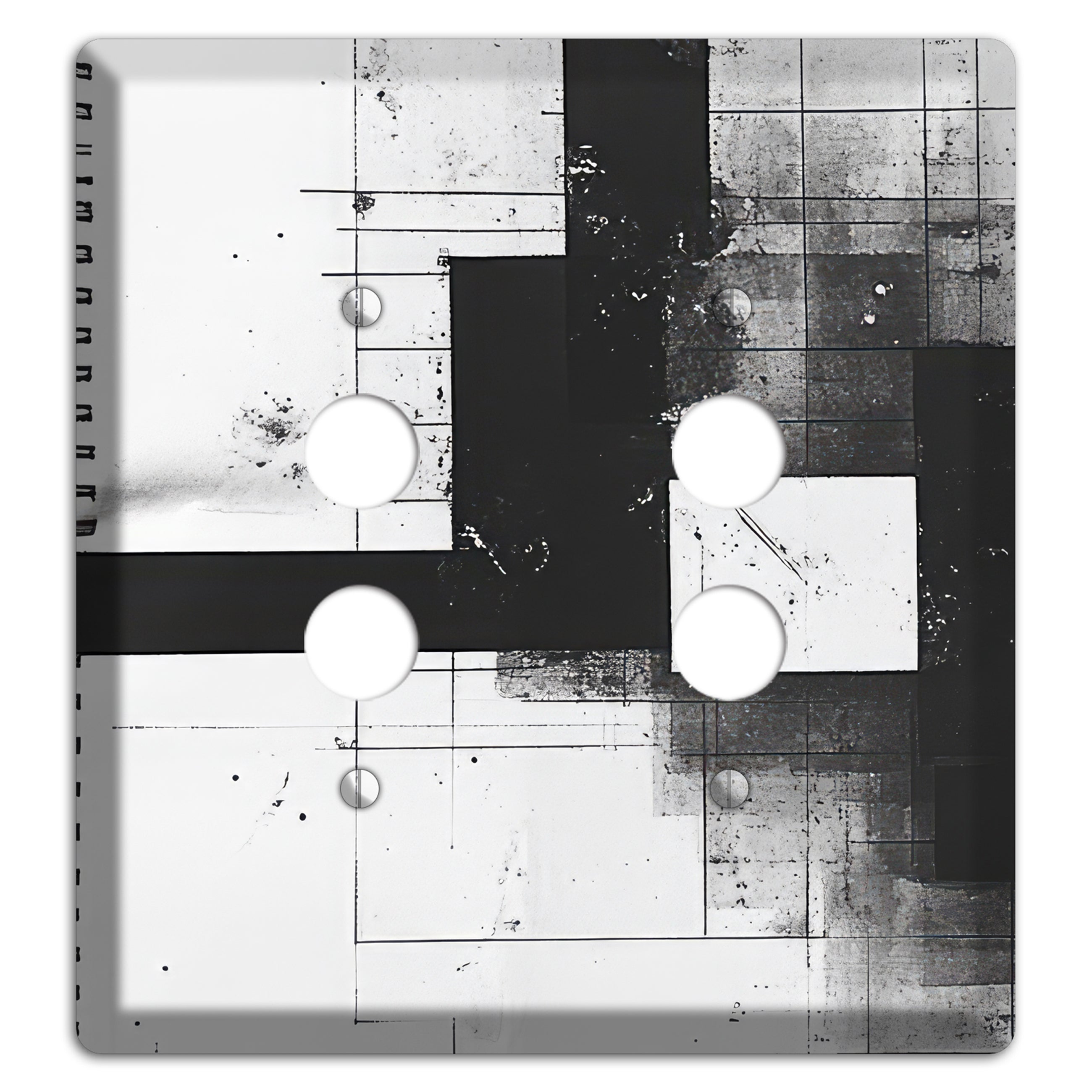 Fractured Blueprint 2 Pushbutton Wallplate