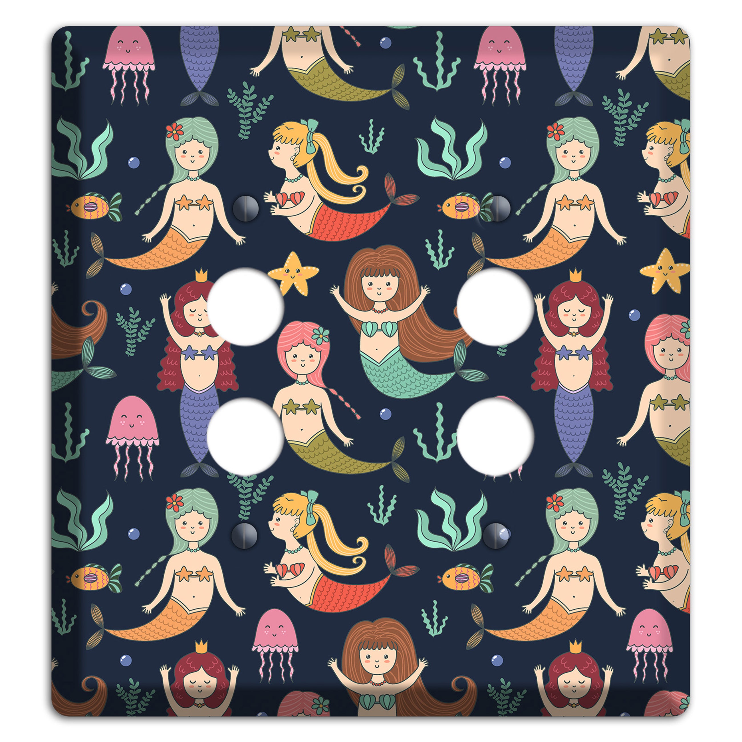 Mermaid Lagoon Party 2 Pushbutton Wallplate