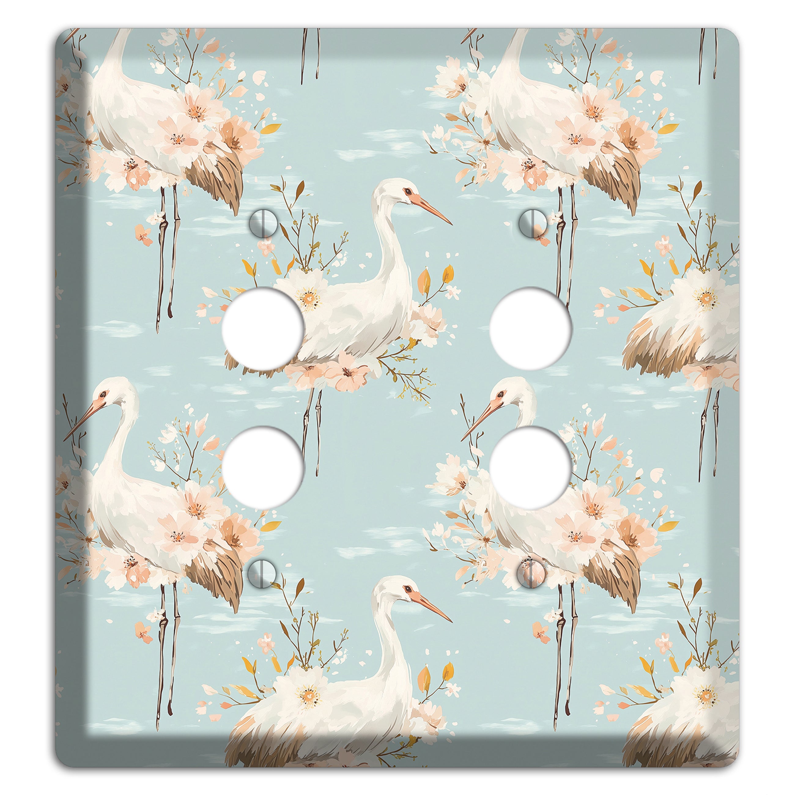 Celadon Crane Reverie 2 Pushbutton Wallplate
