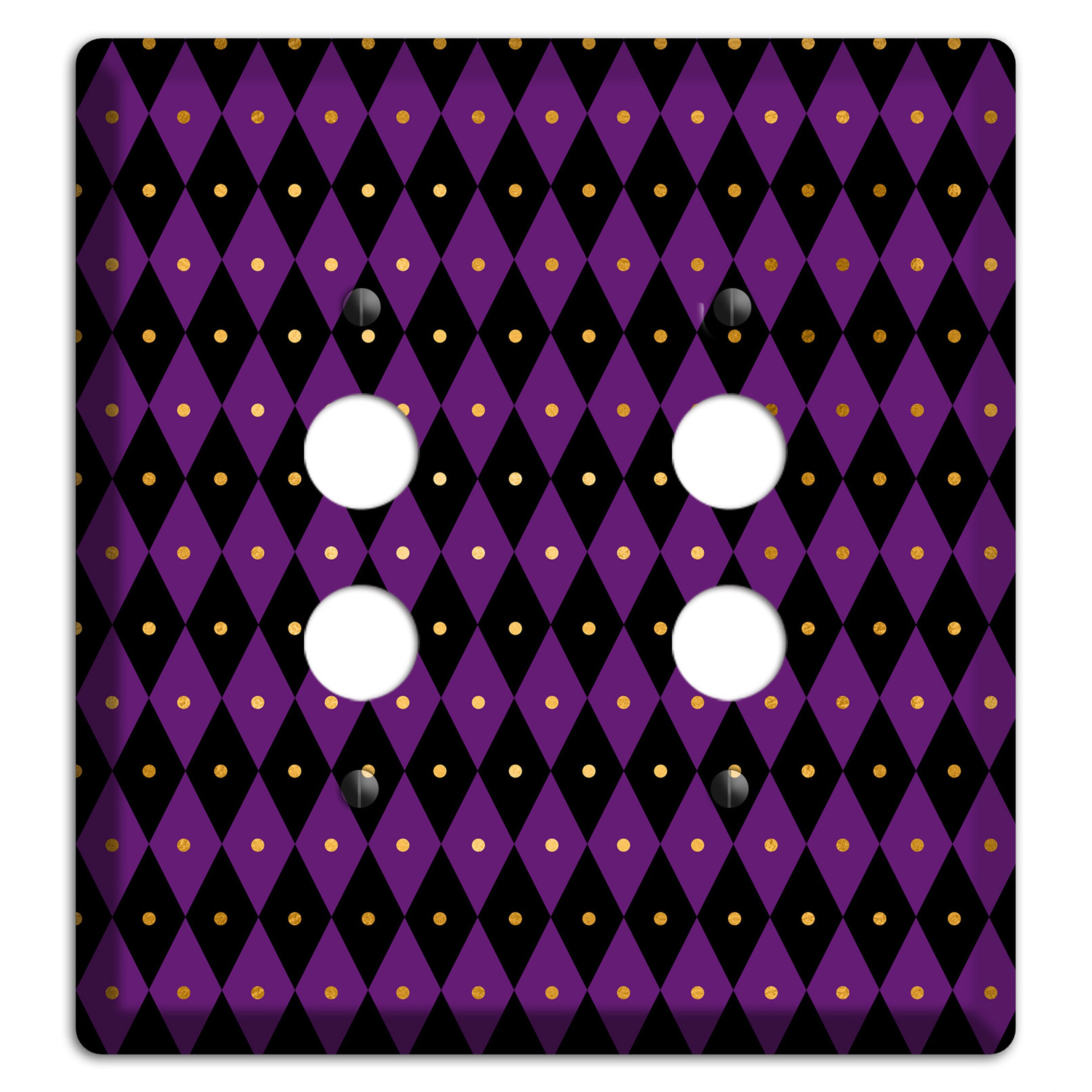 Royal Check: Violet 2 Pushbutton Wallplate