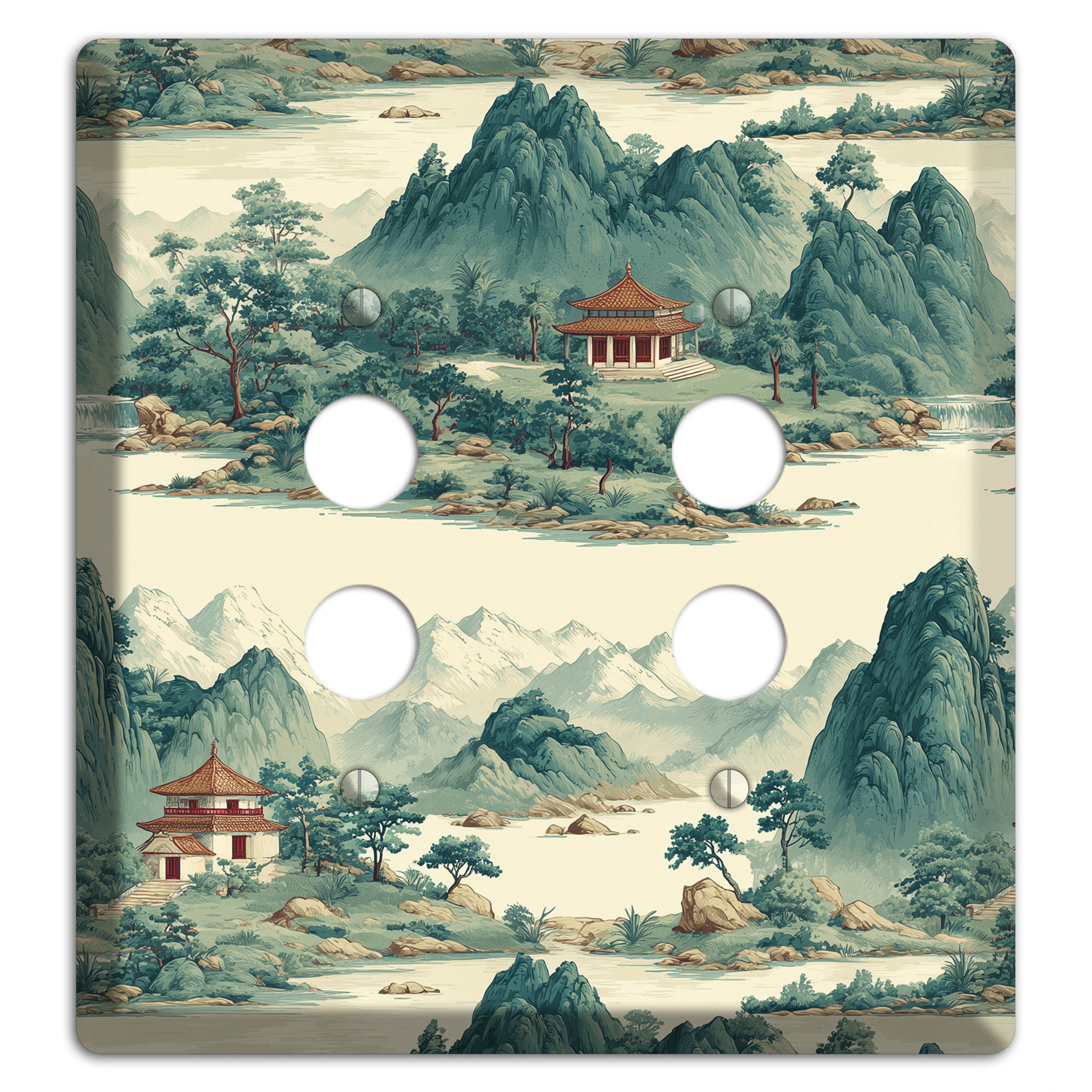 Mist & Pavilion 2 Pushbutton Wallplate