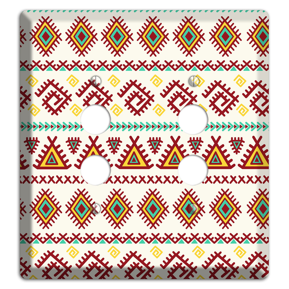 Crimson Tapestry 2 Pushbutton Wallplate