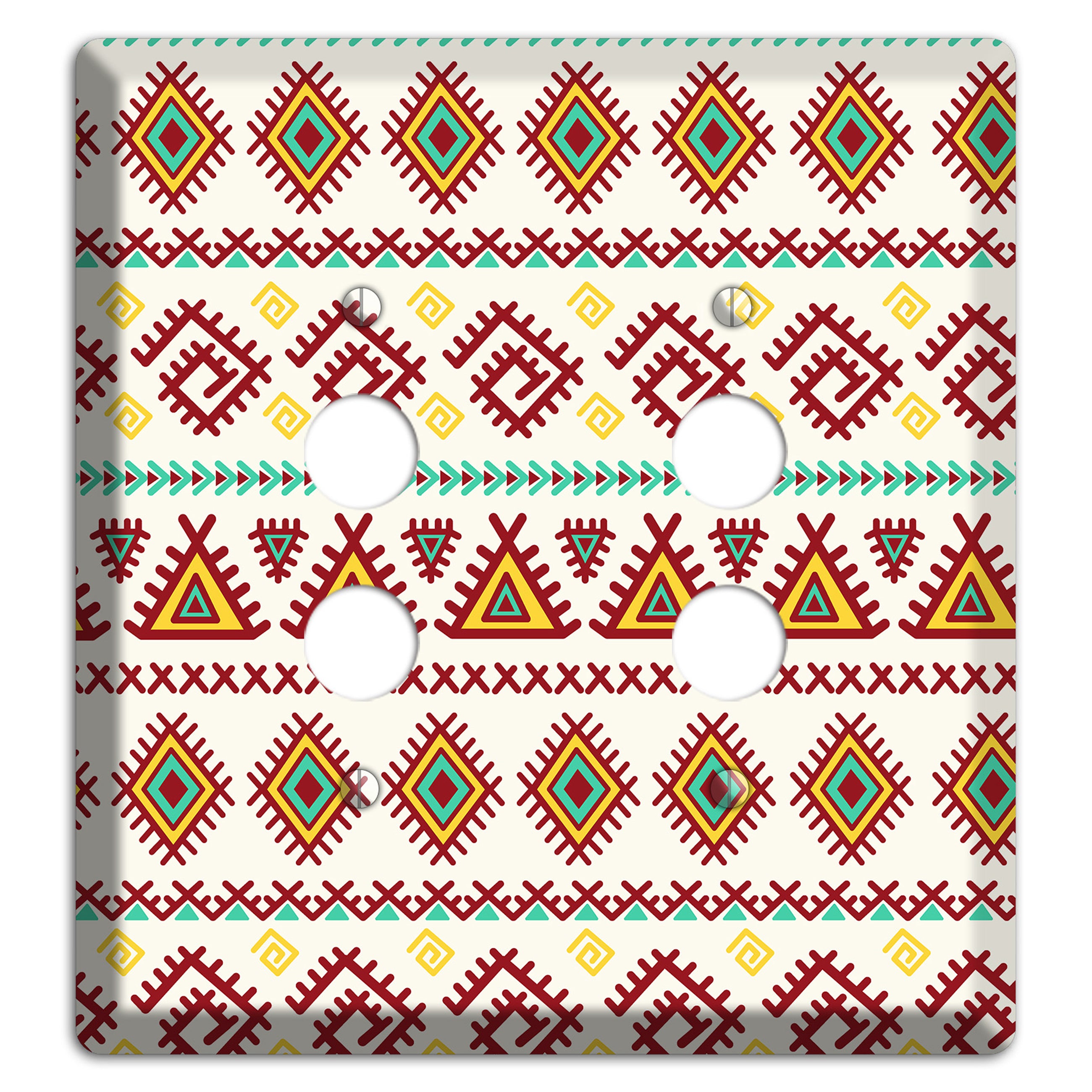 Crimson Tapestry 2 Pushbutton Wallplate