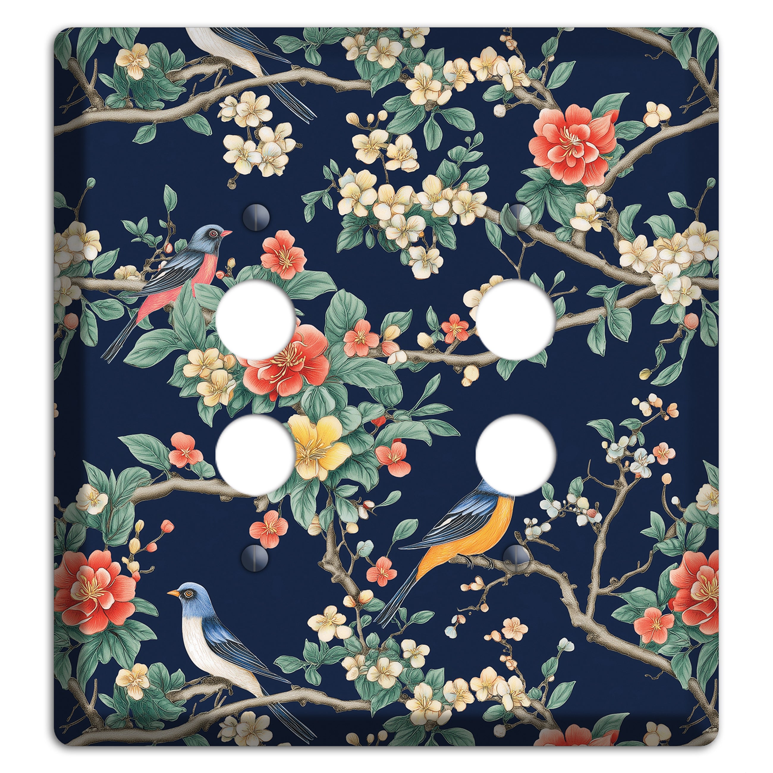 Songbirds & Blossoms 2 Pushbutton Wallplate