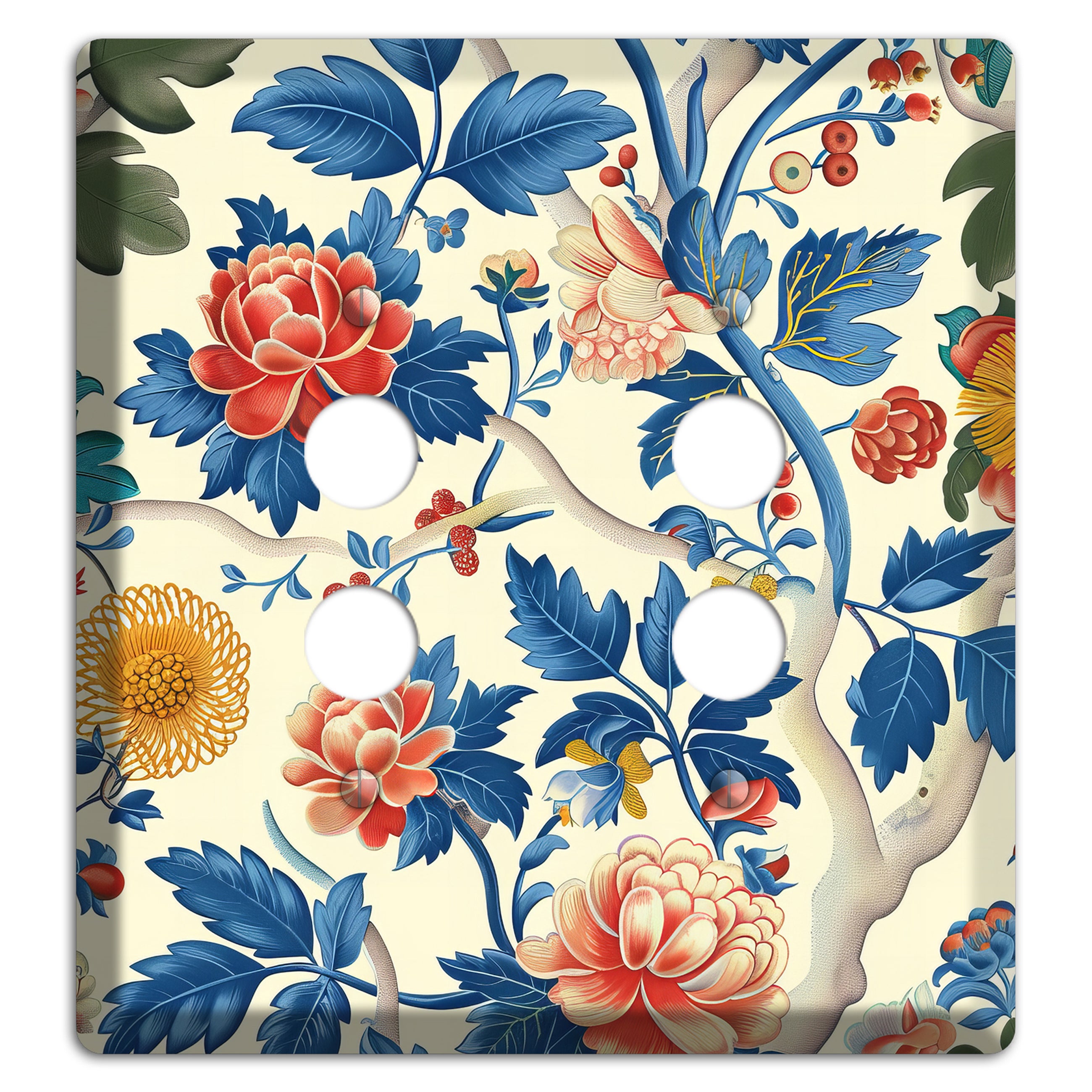 Porcelain Garden Riot 2 Pushbutton Wallplate