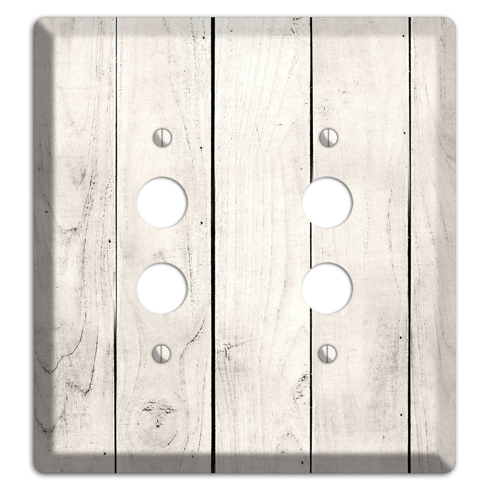 Whitewashed Planks 2 Pushbutton Wallplate