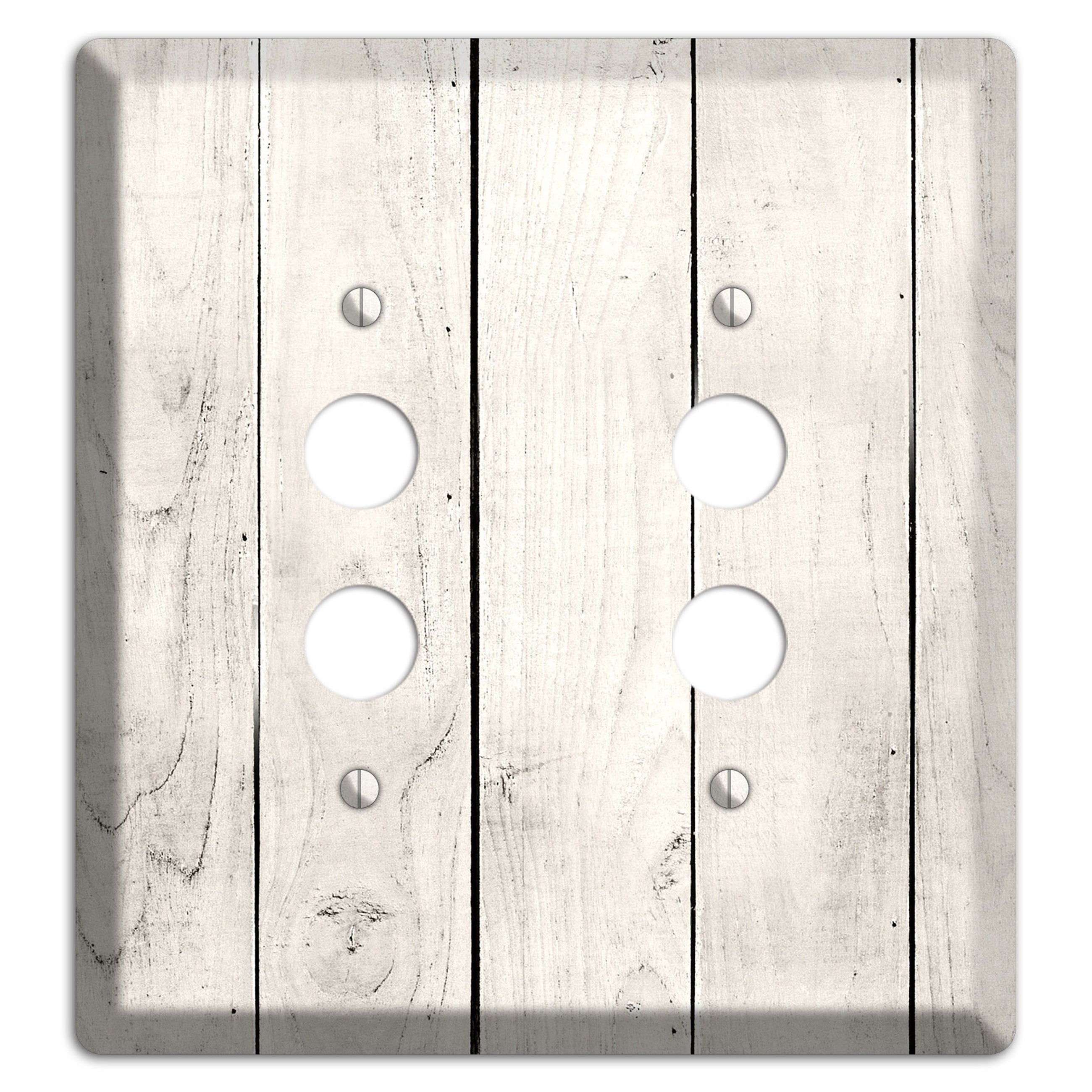 Whitewashed Planks 2 Pushbutton Wallplate