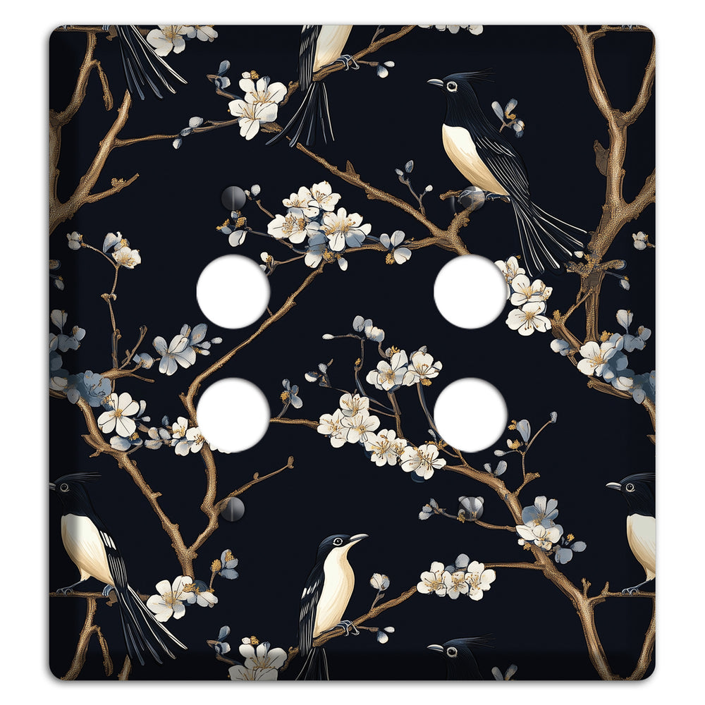 Plum Blossom Vigil 2 Pushbutton Wallplate