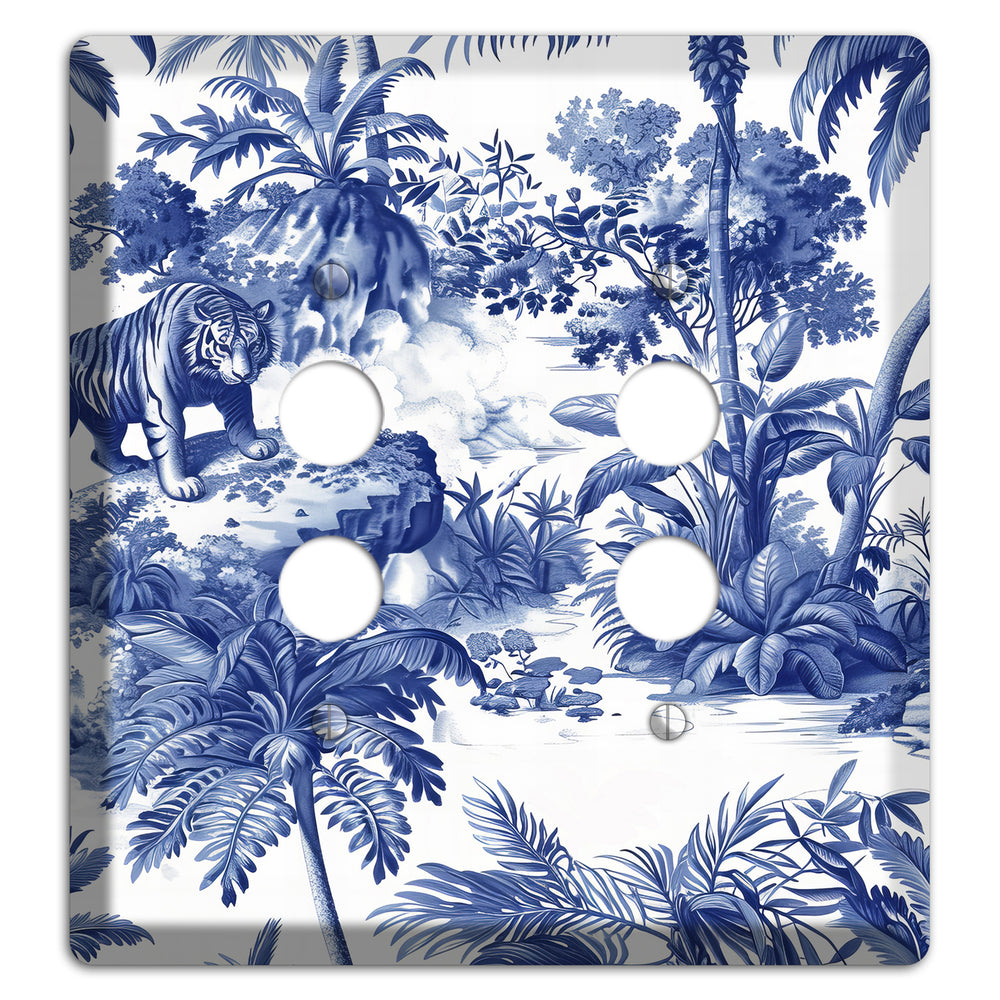 Bengal & Palm 2 Pushbutton Wallplate