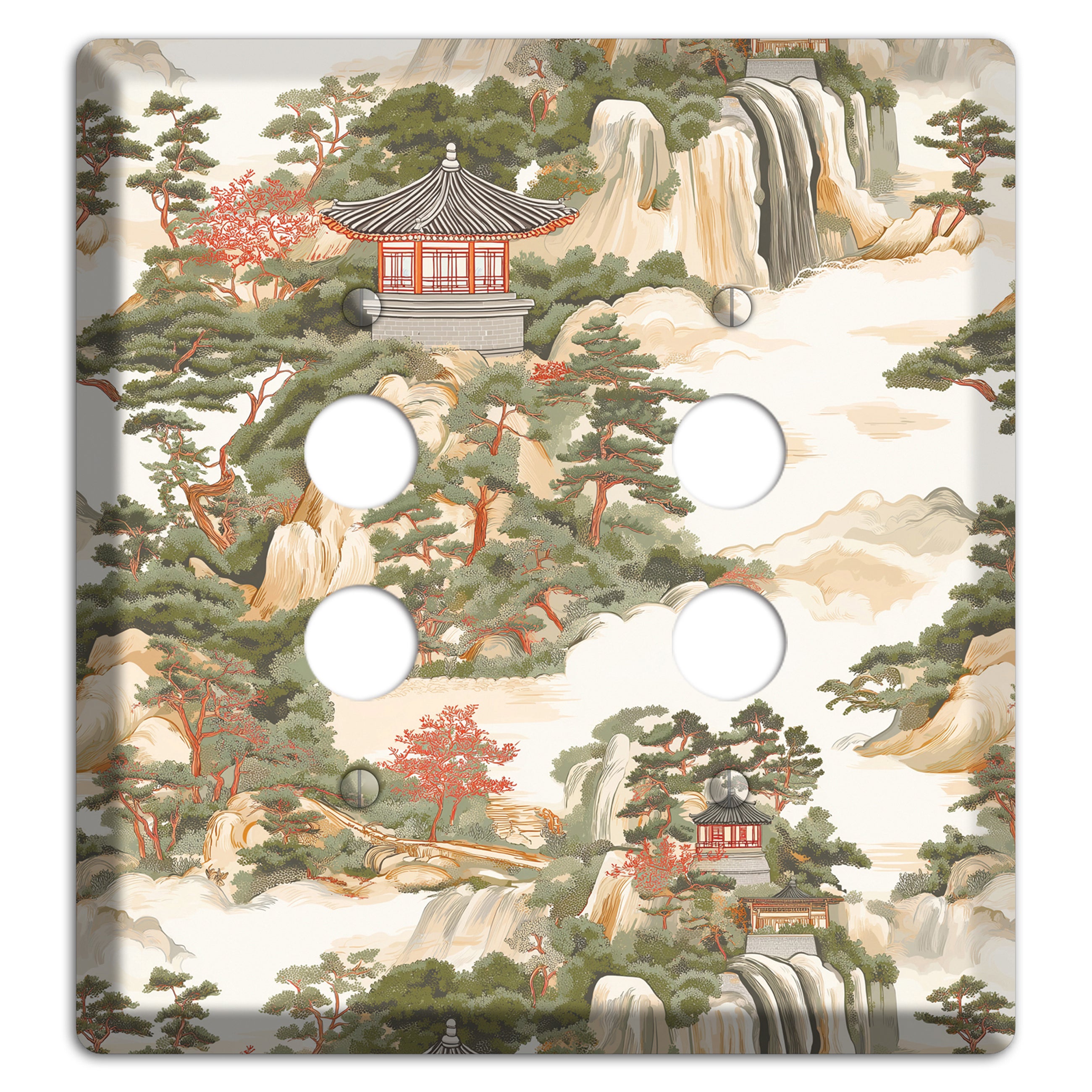 Mountain Pavilion Mist 2 Pushbutton Wallplate