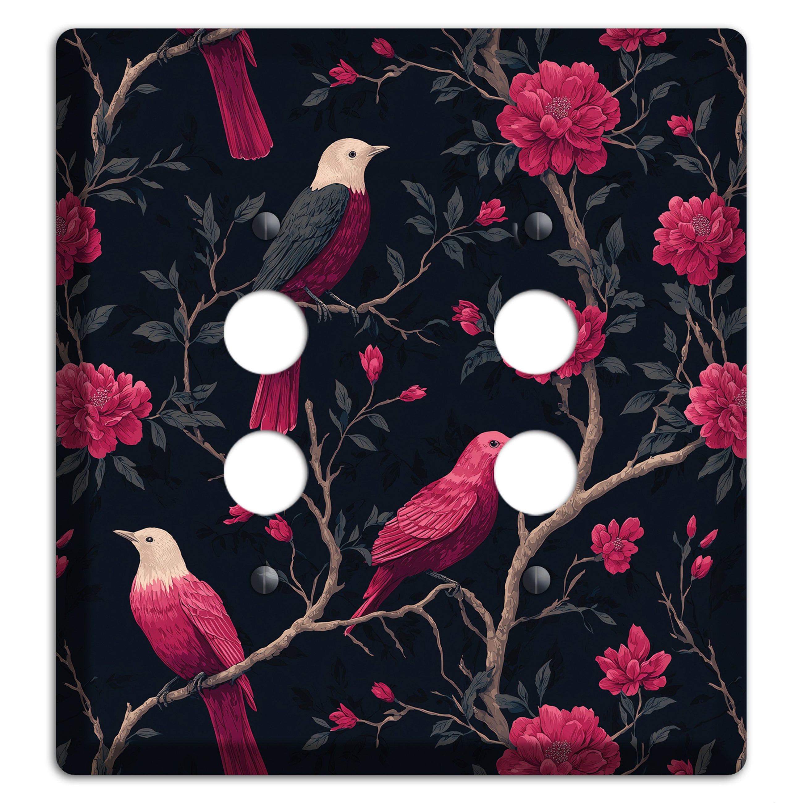 Crimson Perch 2 Pushbutton Wallplate