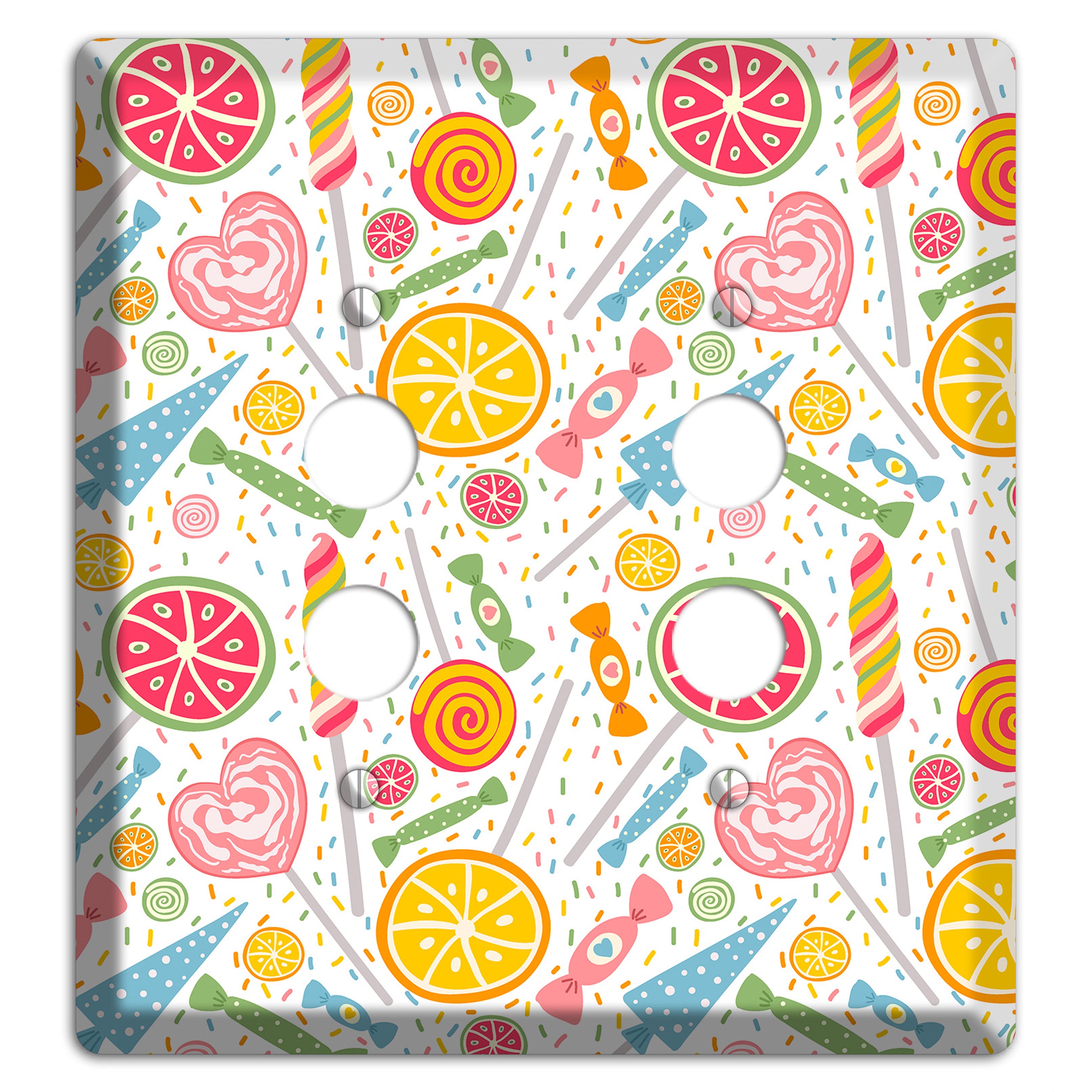 Candy Carnival (White) 2 Pushbutton Wallplate