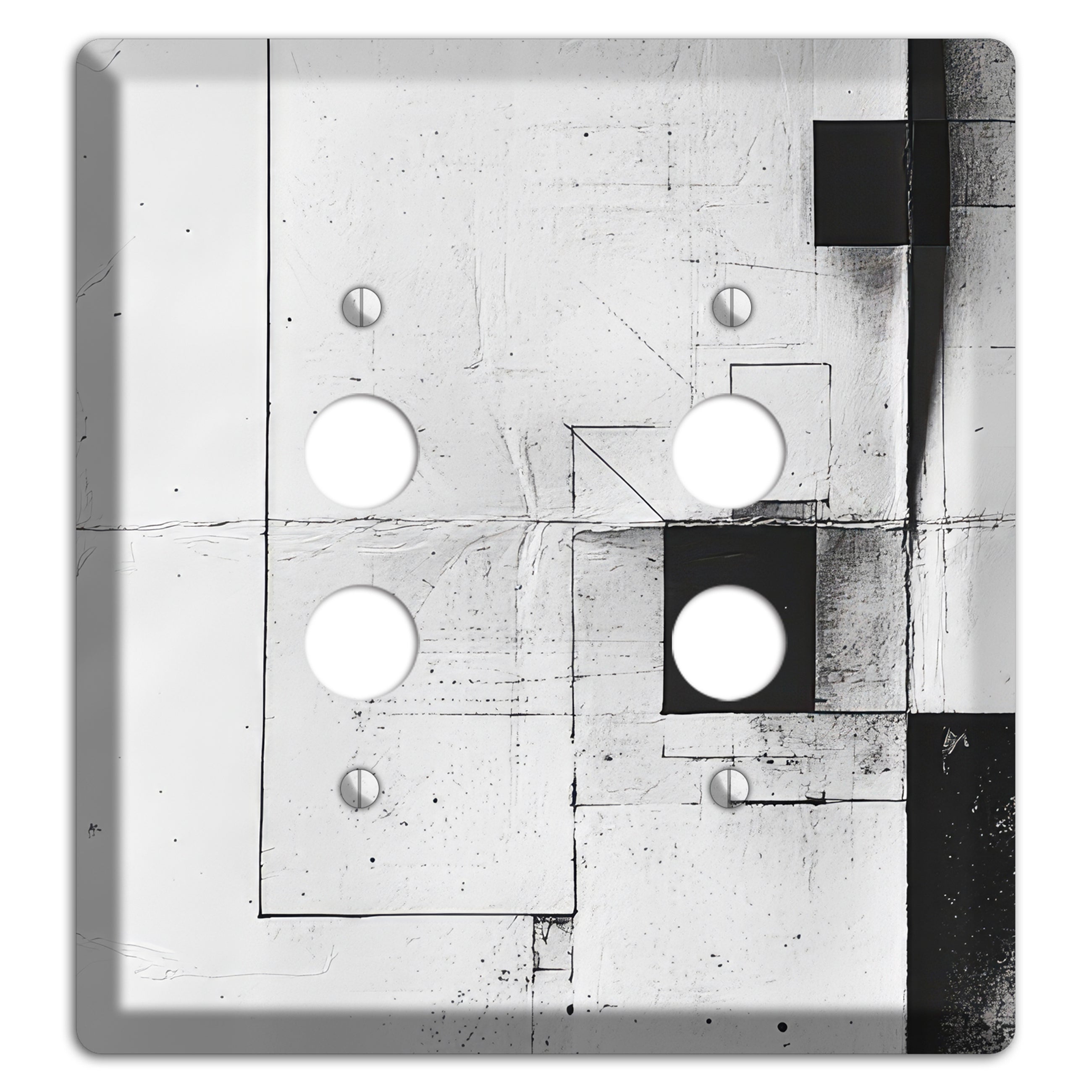 Fractured Blueprint Drift 2 Pushbutton Wallplate