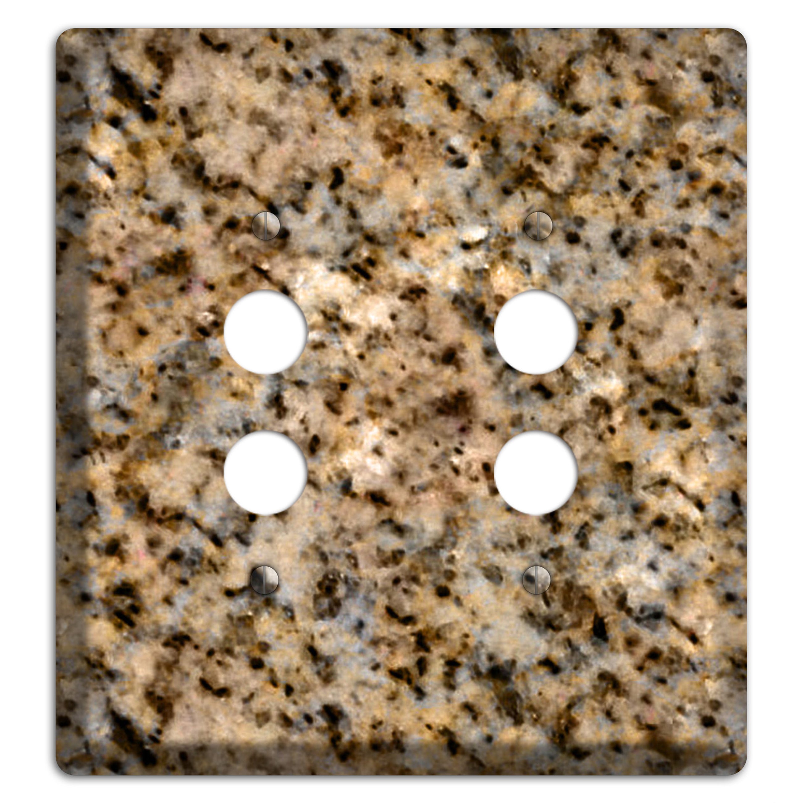 Giallo Ornamental Granite 2 Pushbutton Wallplate