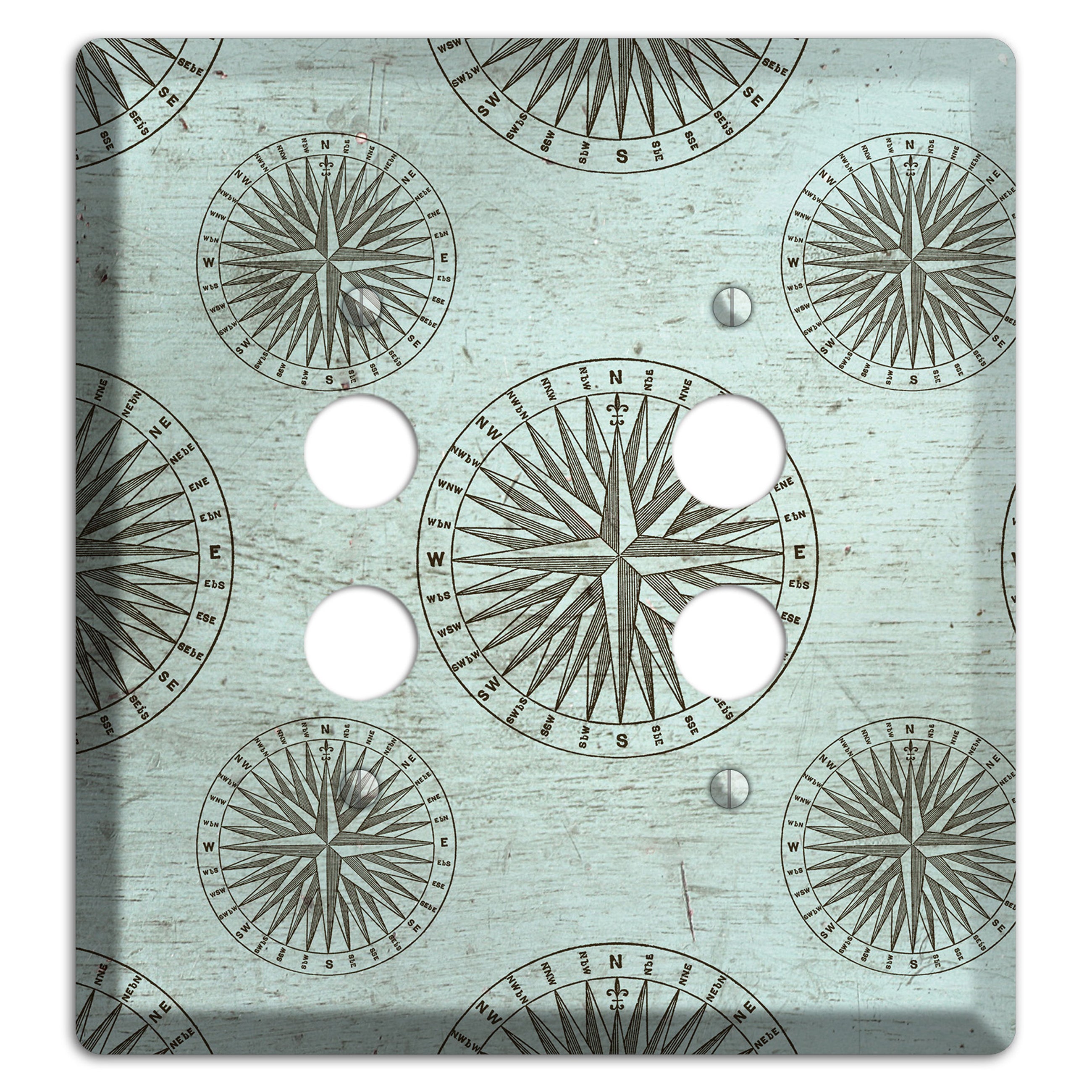 Compass & Current 2 Pushbutton Wallplate