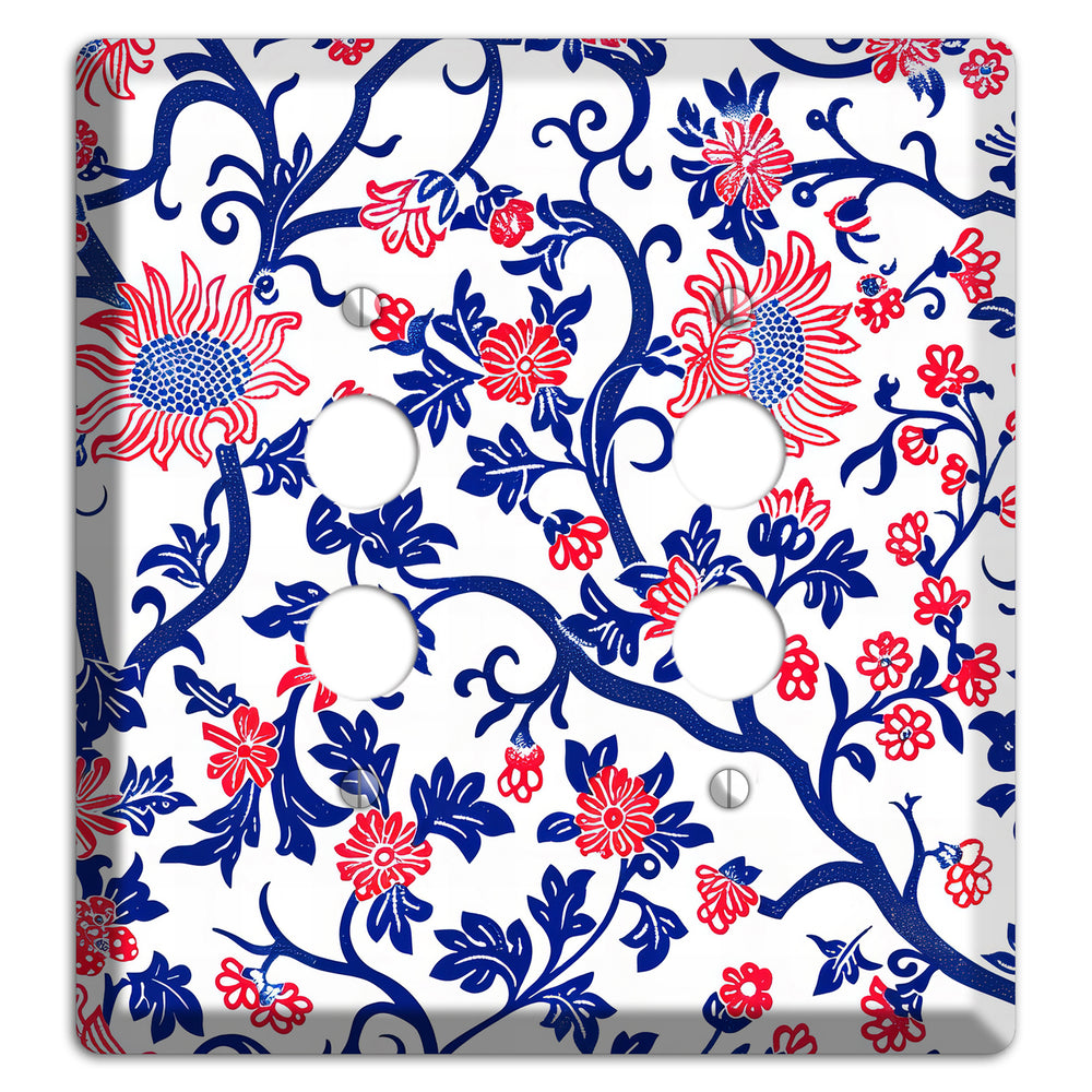 Crimson Vine Riot 2 Pushbutton Wallplate