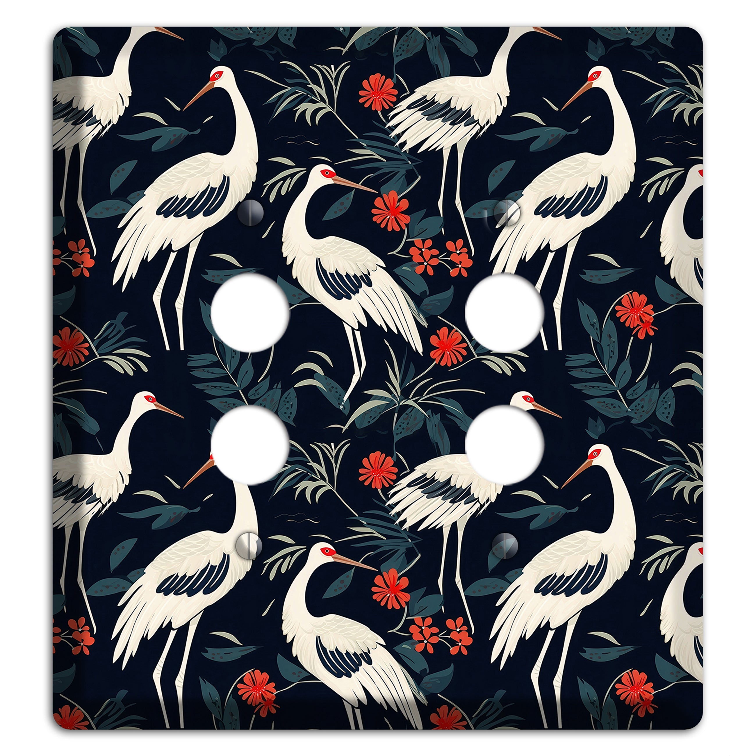 Midnight Plume Garden 2 Pushbutton Wallplate