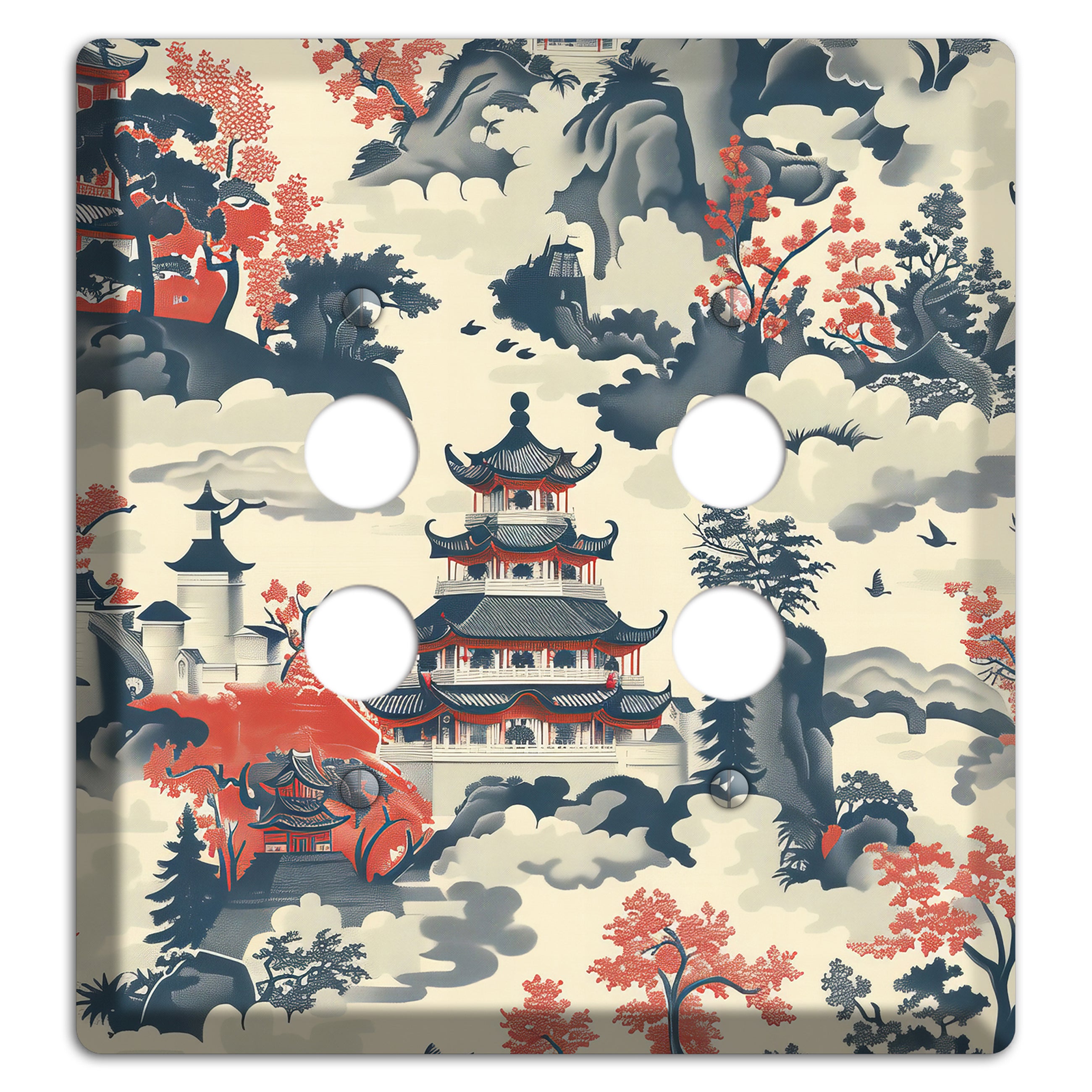 Ink & Ember Pagoda 2 Pushbutton Wallplate