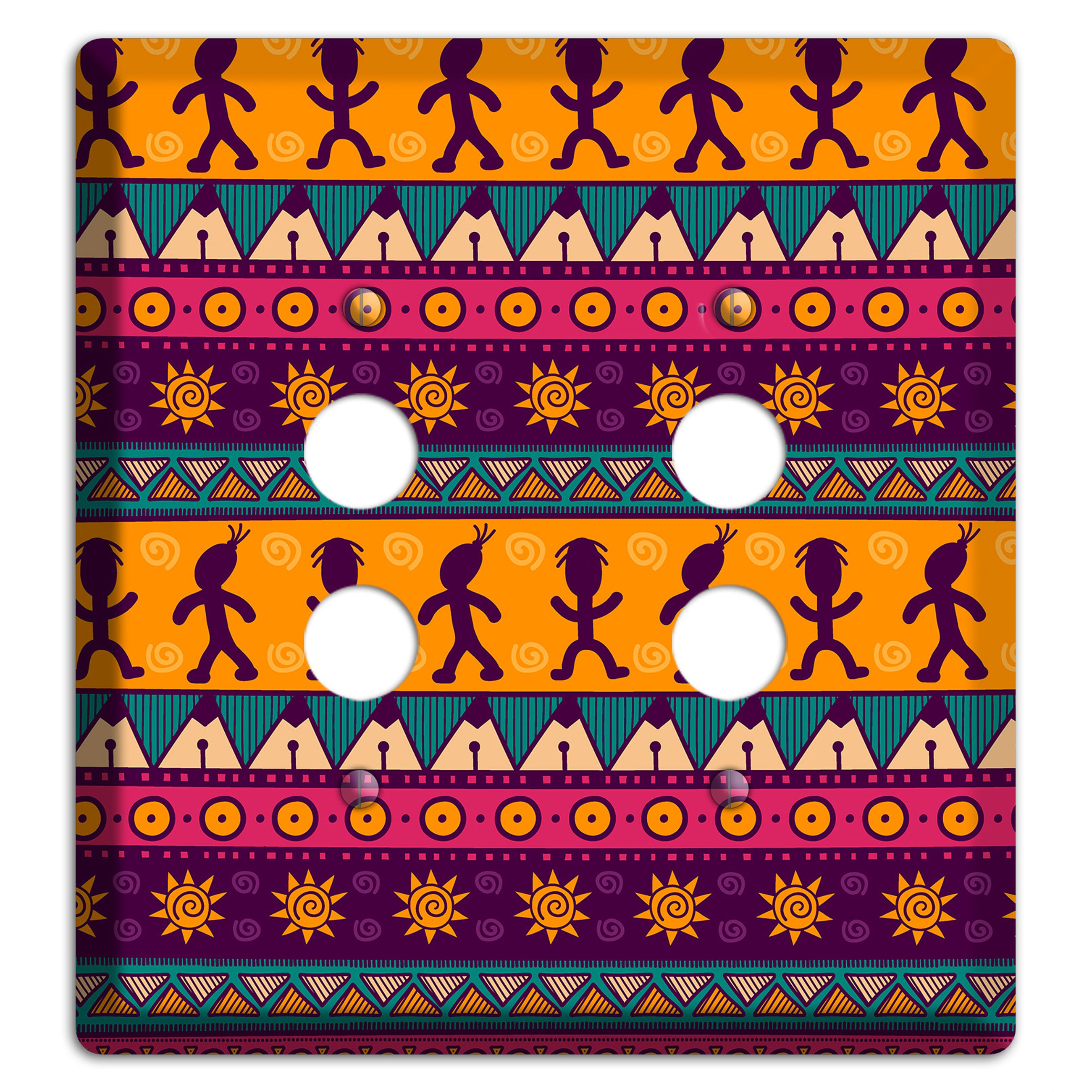 Tribal Rhythm 2 Pushbutton Wallplate