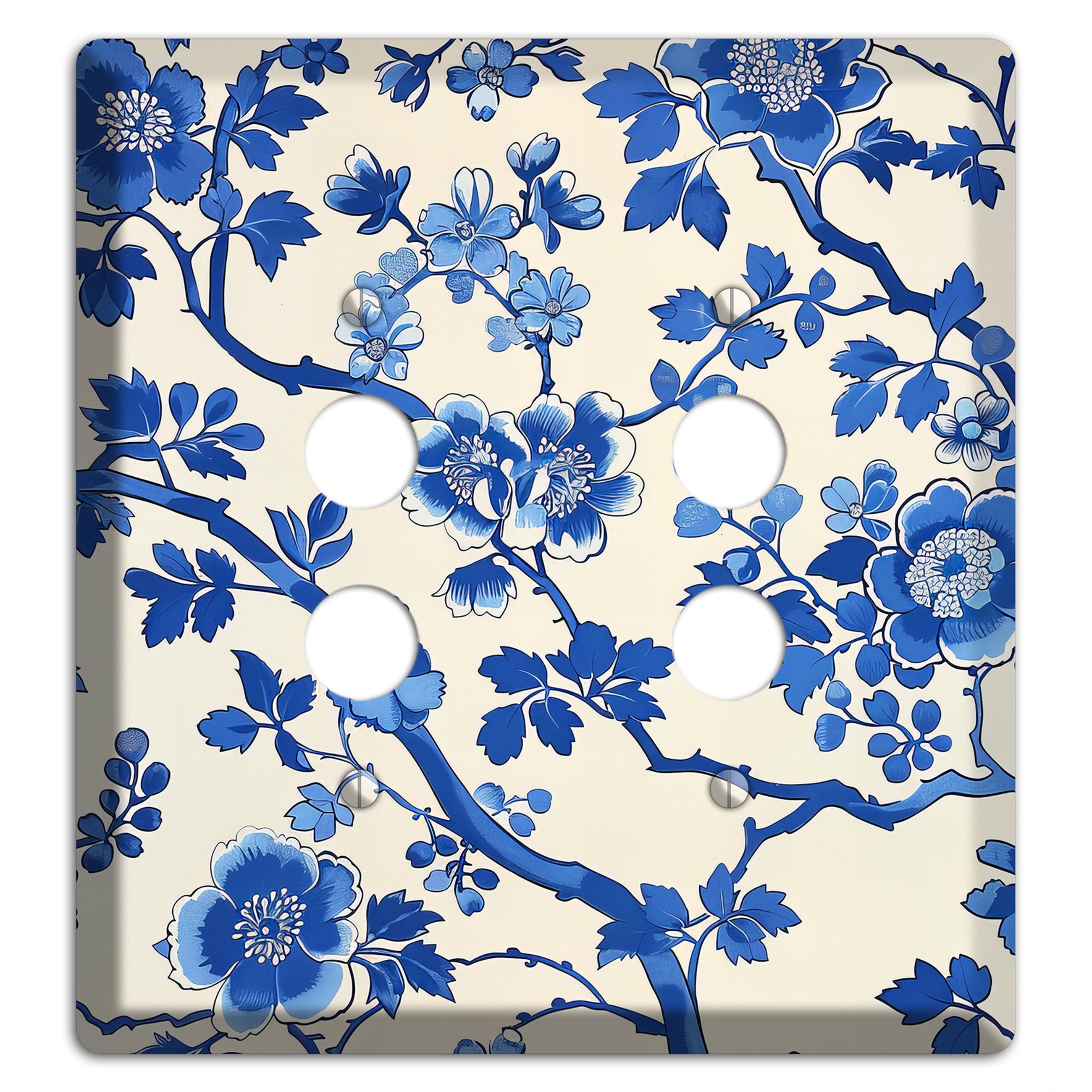Porcelain Garden Bloom 2 Pushbutton Wallplate