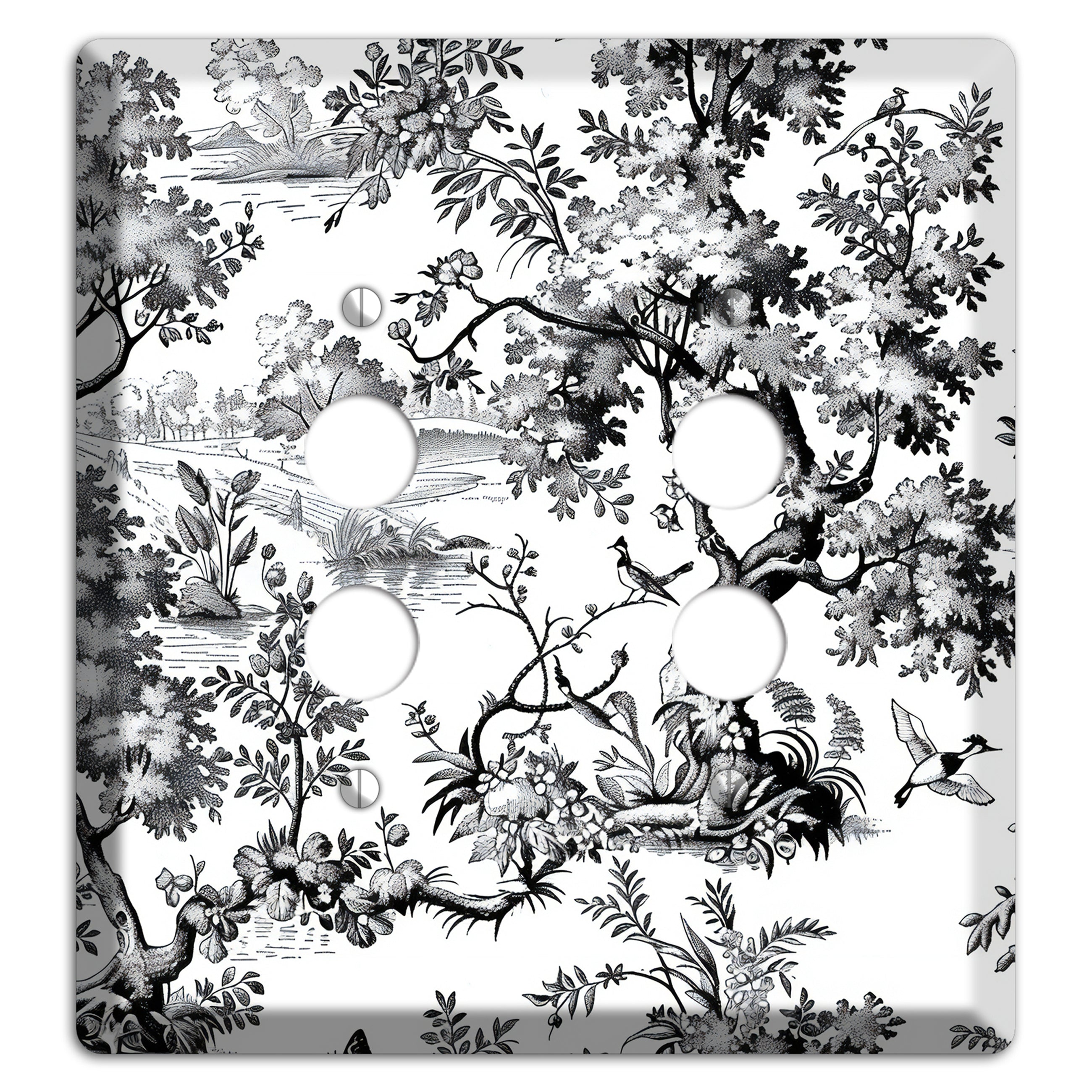 Pastoral Ink Reverie 2 Pushbutton Wallplate