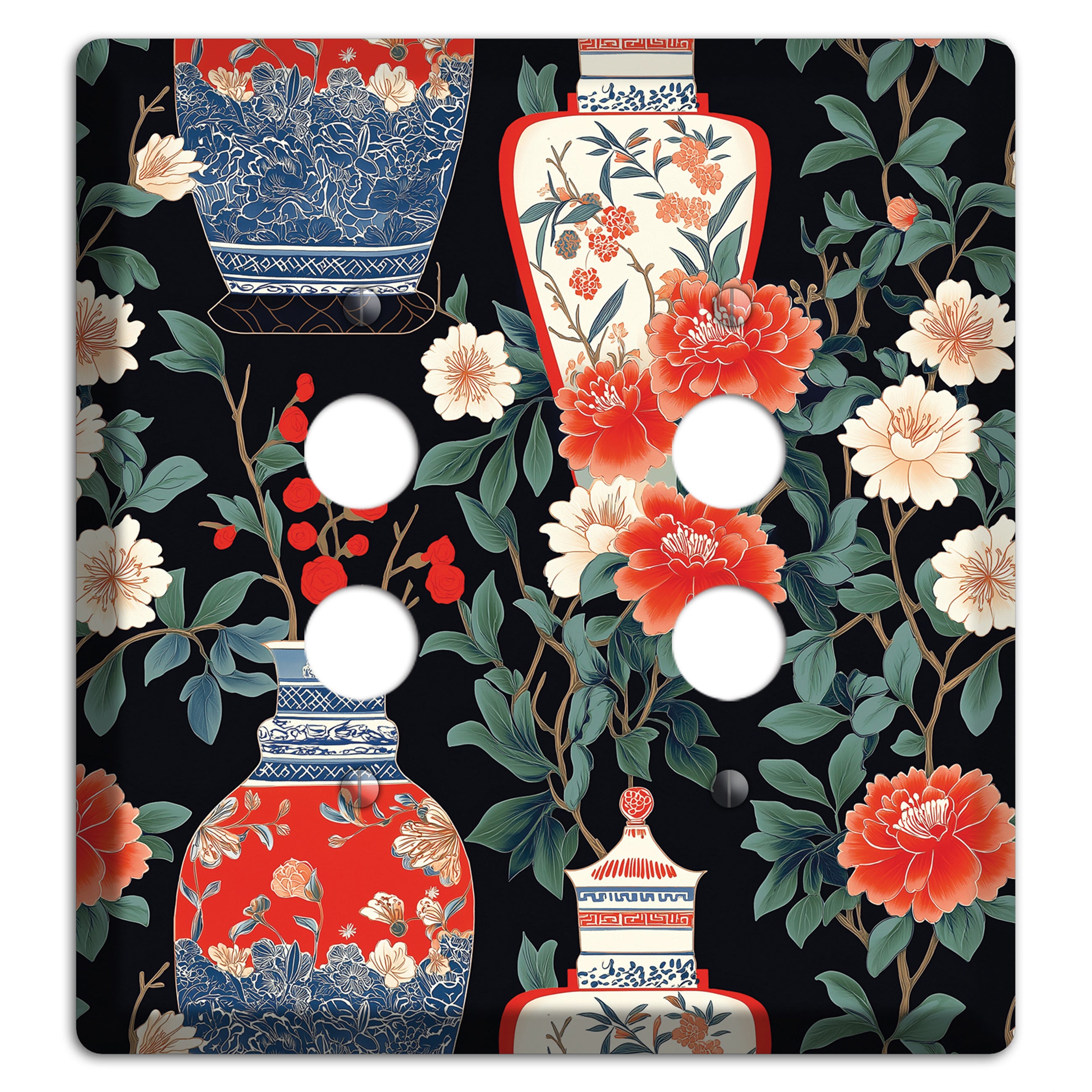Porcelain Garden Dusk 2 Pushbutton Wallplate