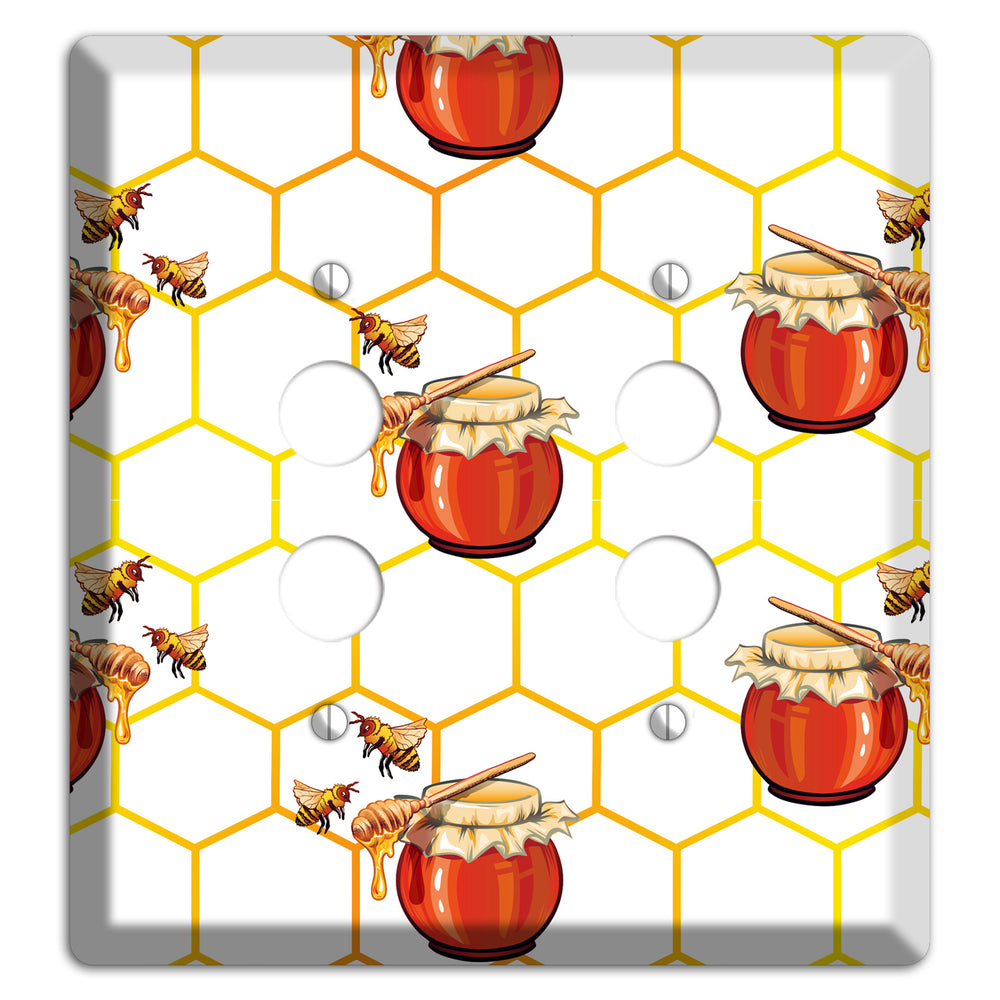 Honeypot & Hive 2 Pushbutton Wallplate