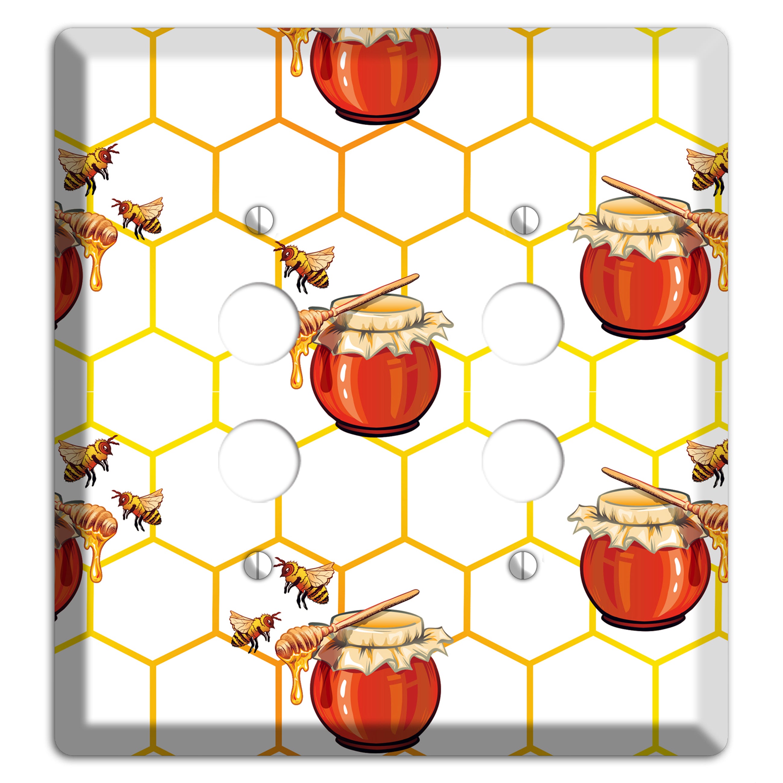 Honeypot & Hive 2 Pushbutton Wallplate